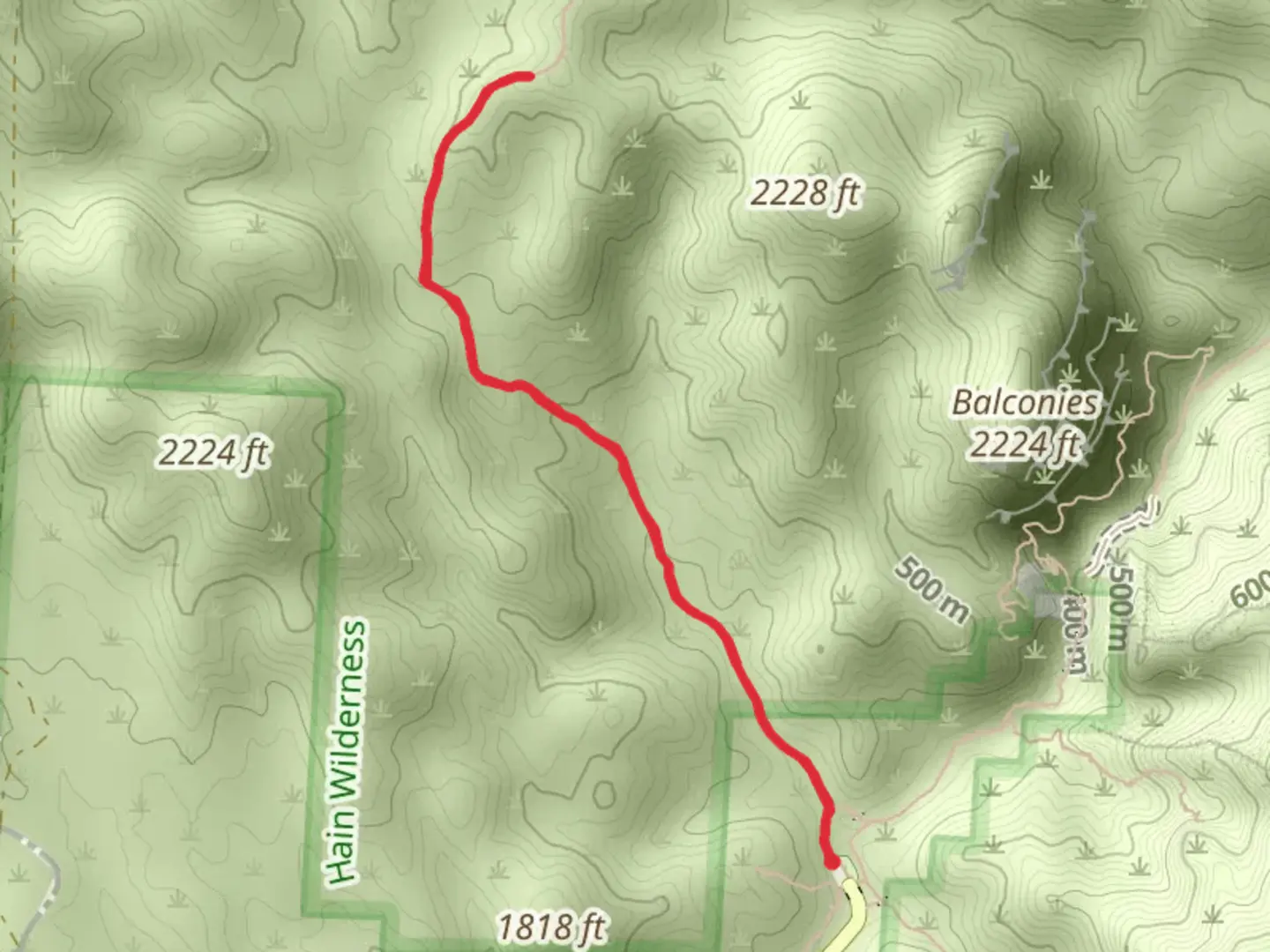 An image depicting the trail North Wilderness Trail and its surrounding area.