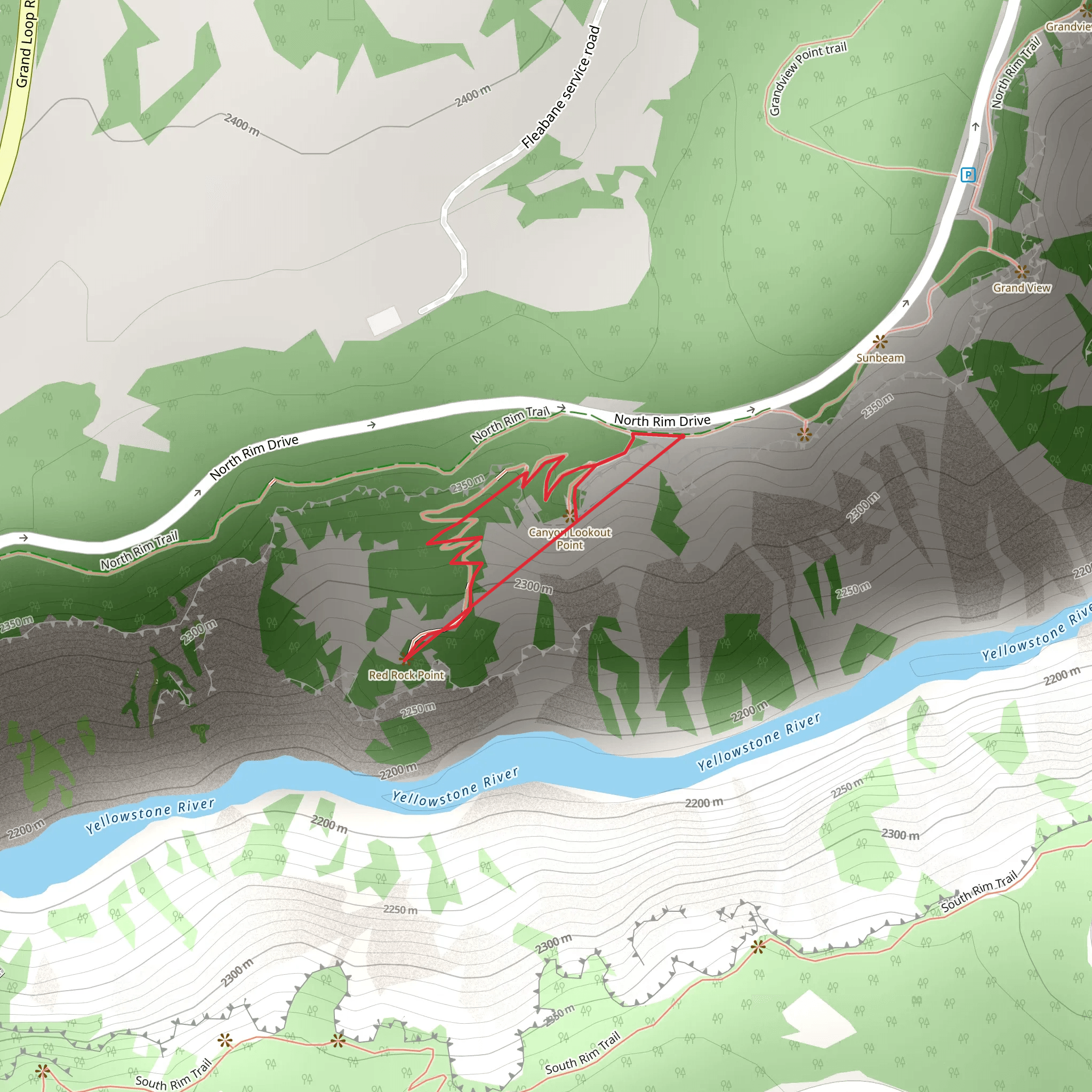 Red Point Trail mobile static map
