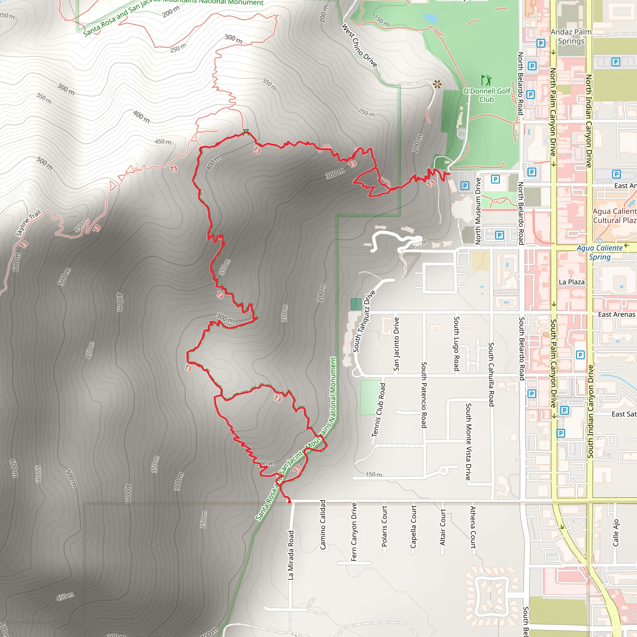 North Lykken and Skyline Trail mobile static map