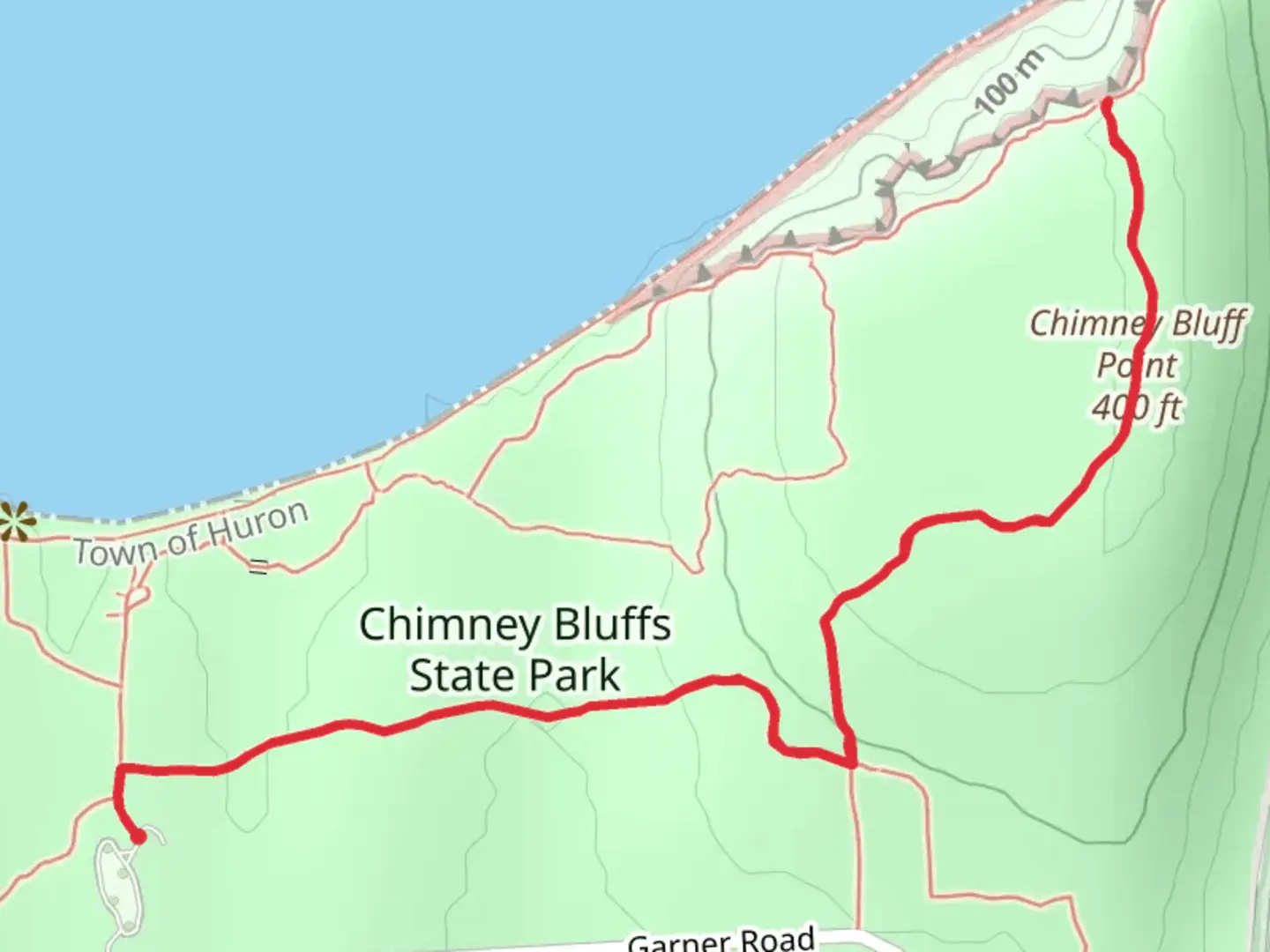 An image depicting the trail East-West Trail and Drumlin Trail and its surrounding area.