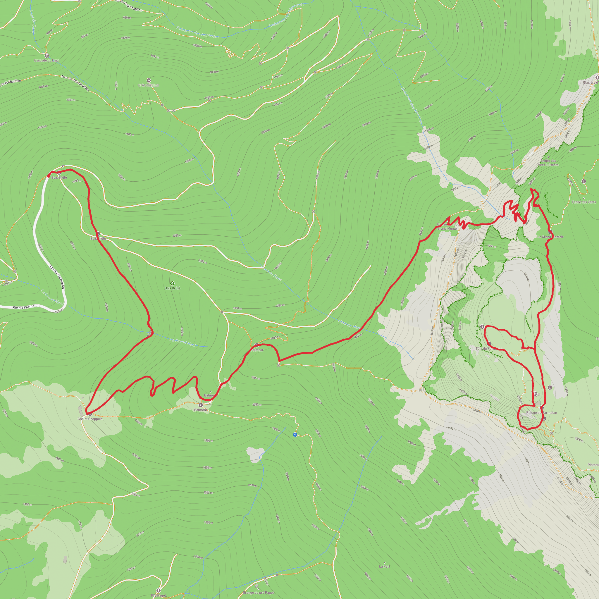 La Parmelan Loop mobile static map