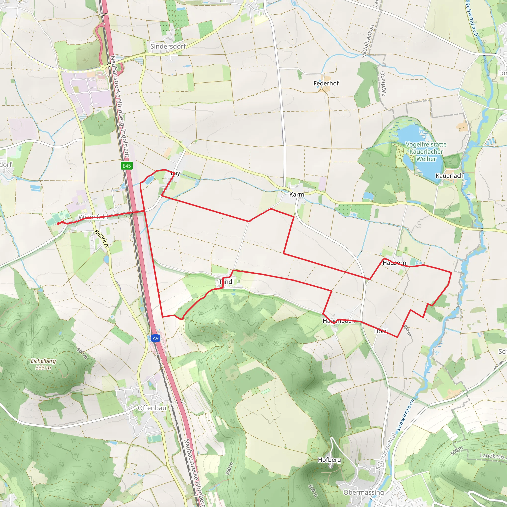 Weinsfeld Panoramaweg mobile static map