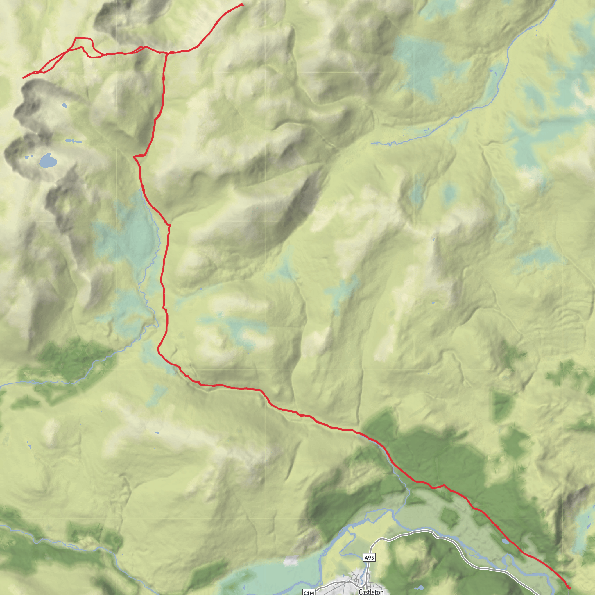 Ben Avon and Beinn a'Bhuird mobile static map