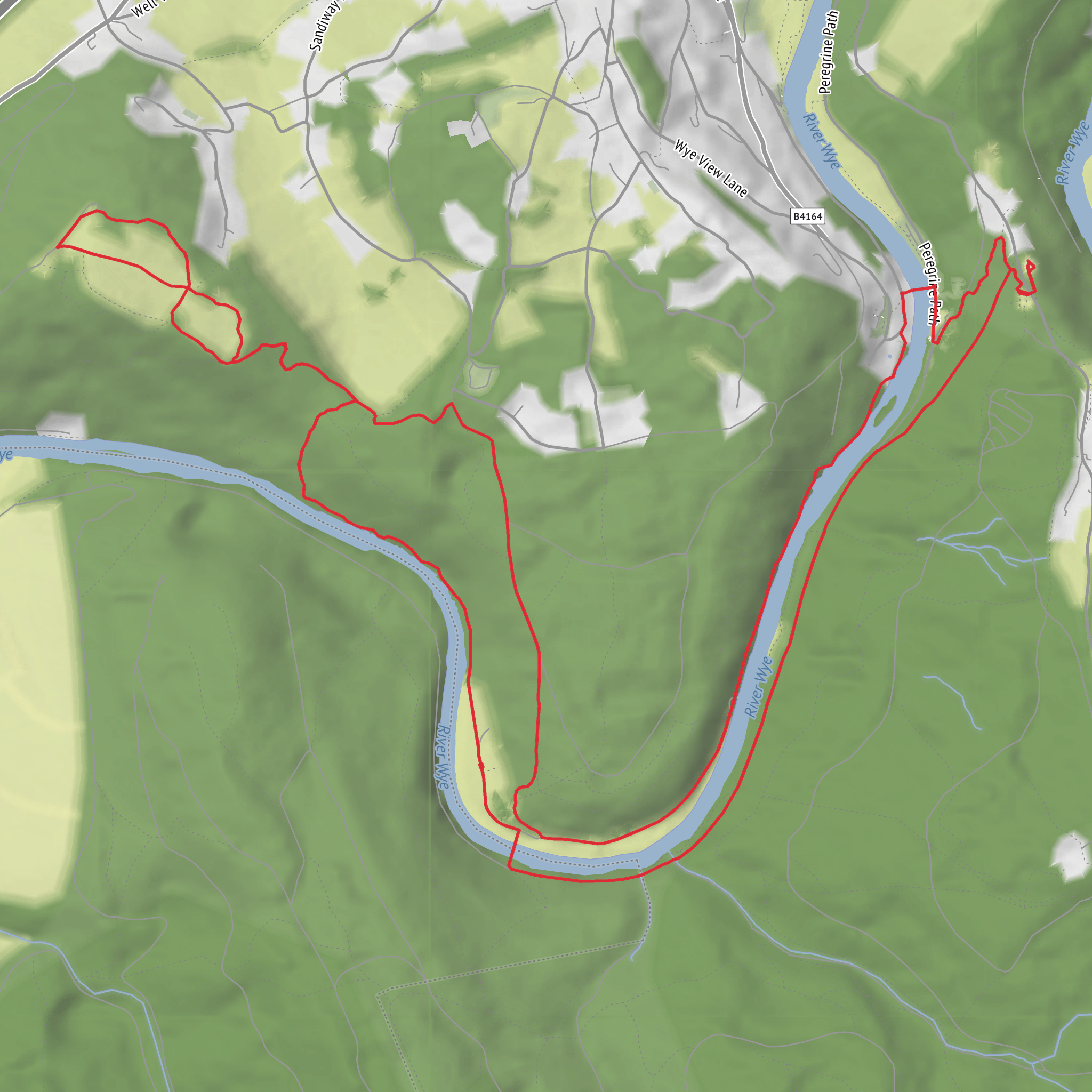 Symonds Yat Rock and King Arthur’s Cave from Biblins Campsite mobile static map