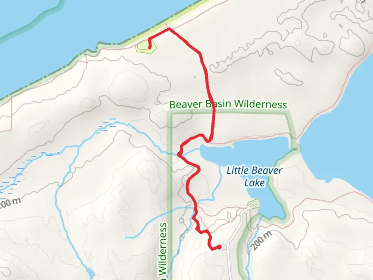 An image depicting the trail White Pine and Lake Superior Trail and its surrounding area.