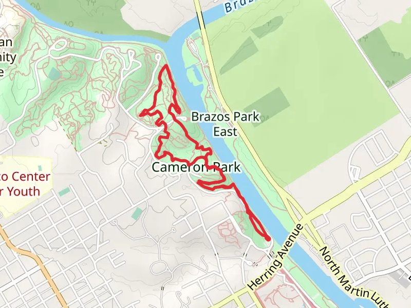 Brazos River via Vermont and Sidewinder Loop Trail
