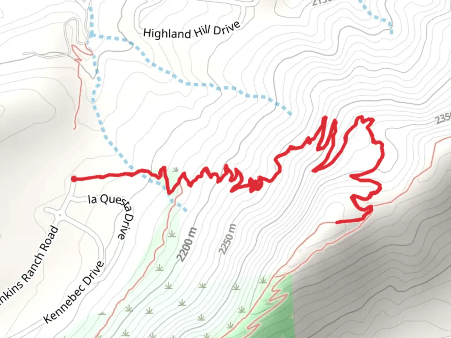 An image depicting the trail Skyridge and Skyline Trail and its surrounding area.
