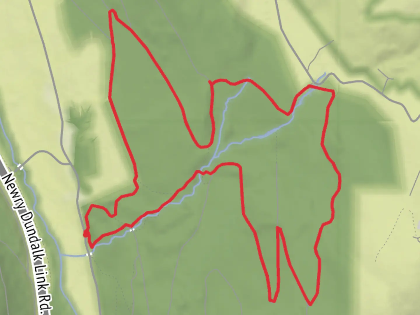 An image depicting the trail Ring of Guillion - Easy 1 and its surrounding area.