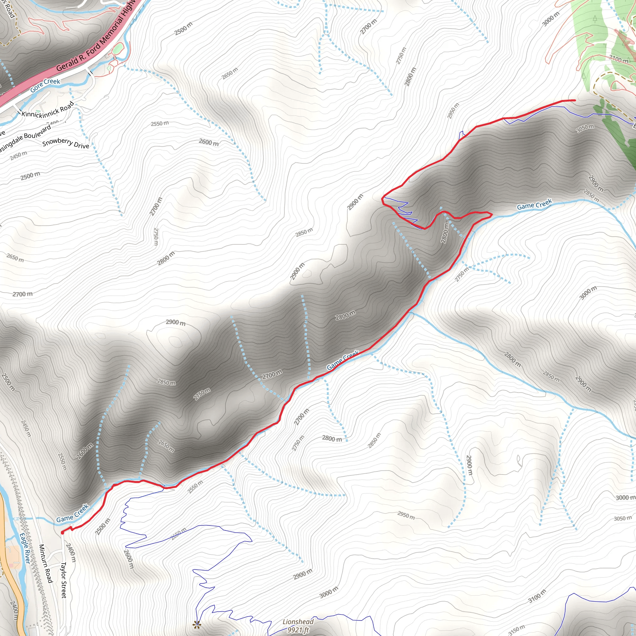 Game Creek mobile static map