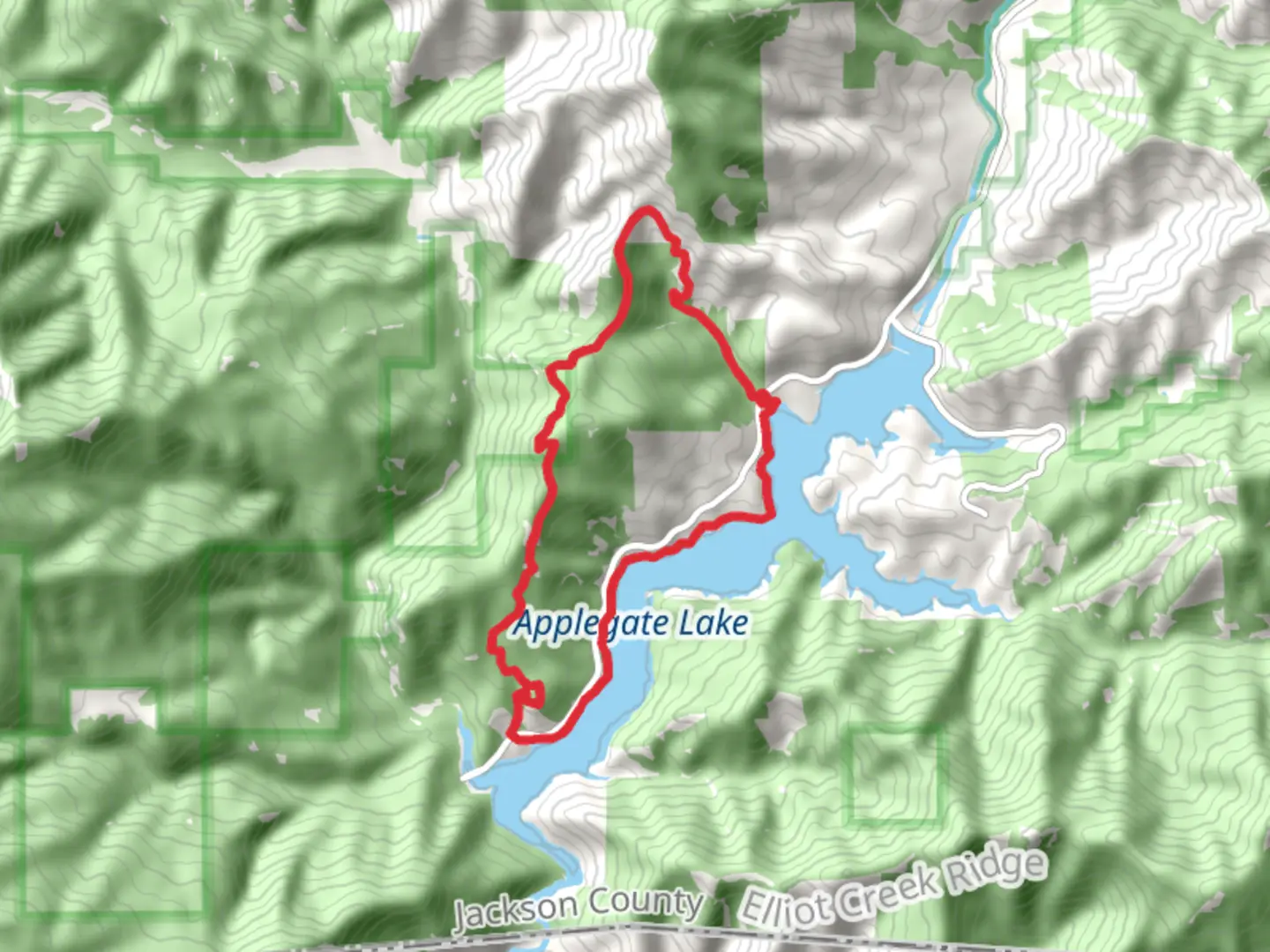 An image depicting the trail Collings Mountain Trail and Da-Ku-Be-Te-De Loop Trail and its surrounding area.