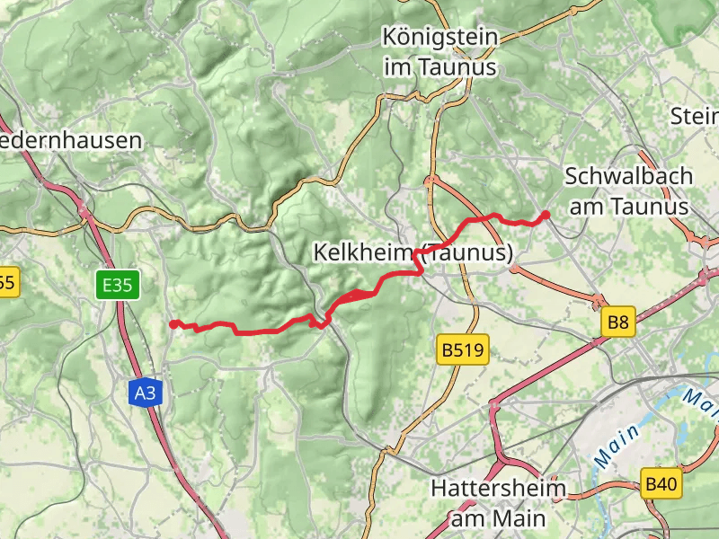 Bad Soden to Wildsachsen via Taunusklub Route