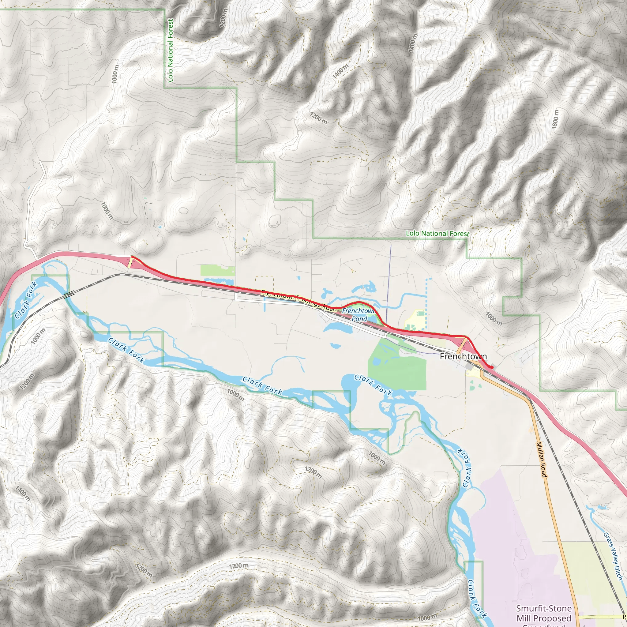 AJ Hoyt Memorial Trail mobile static map