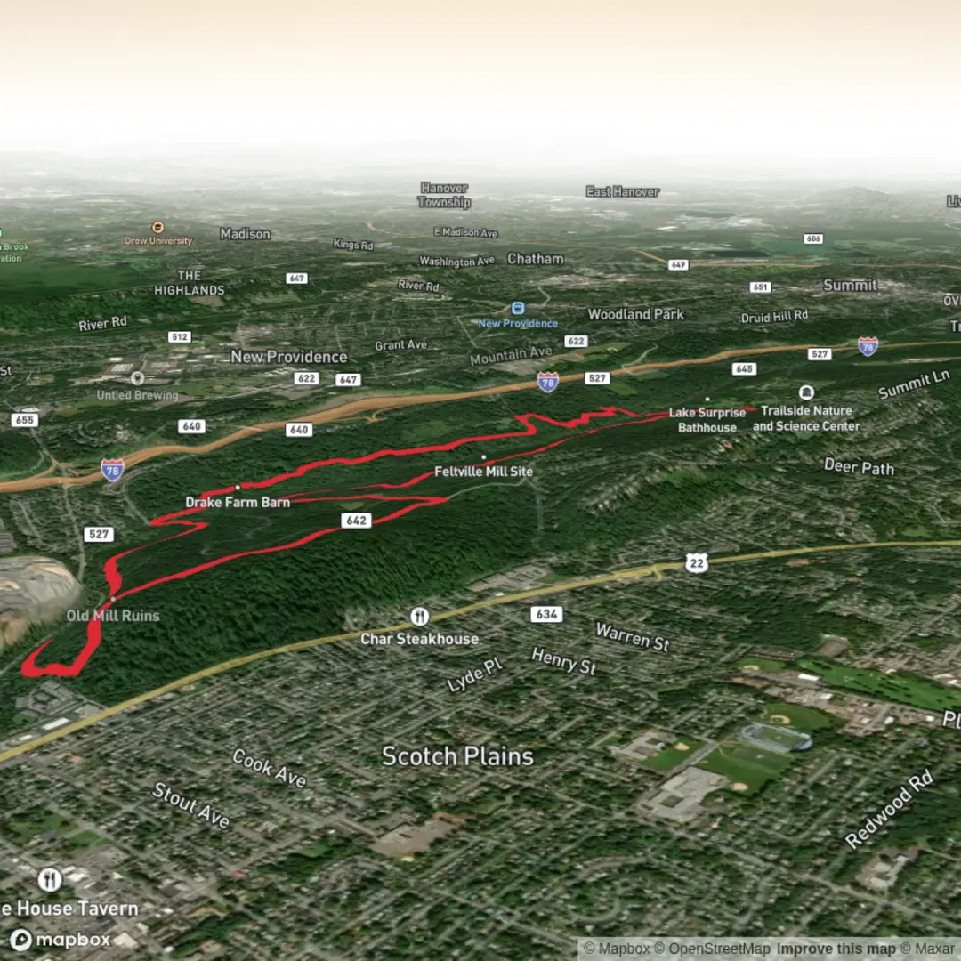 An image depicting the trail Seeleys Pond via White Trail and Sierra Trail and its surrounding area.
