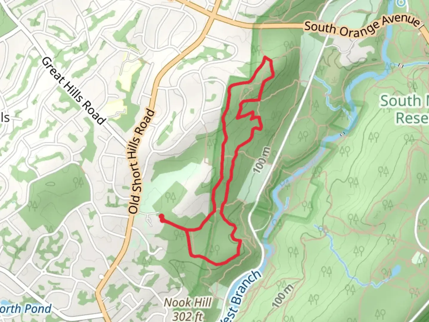 An image depicting the trail Elmdale Trail and West Ridge Trail Loop and its surrounding area.