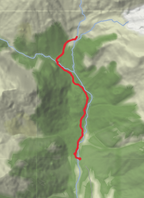 hike to Shdugra waterfall mobile static map