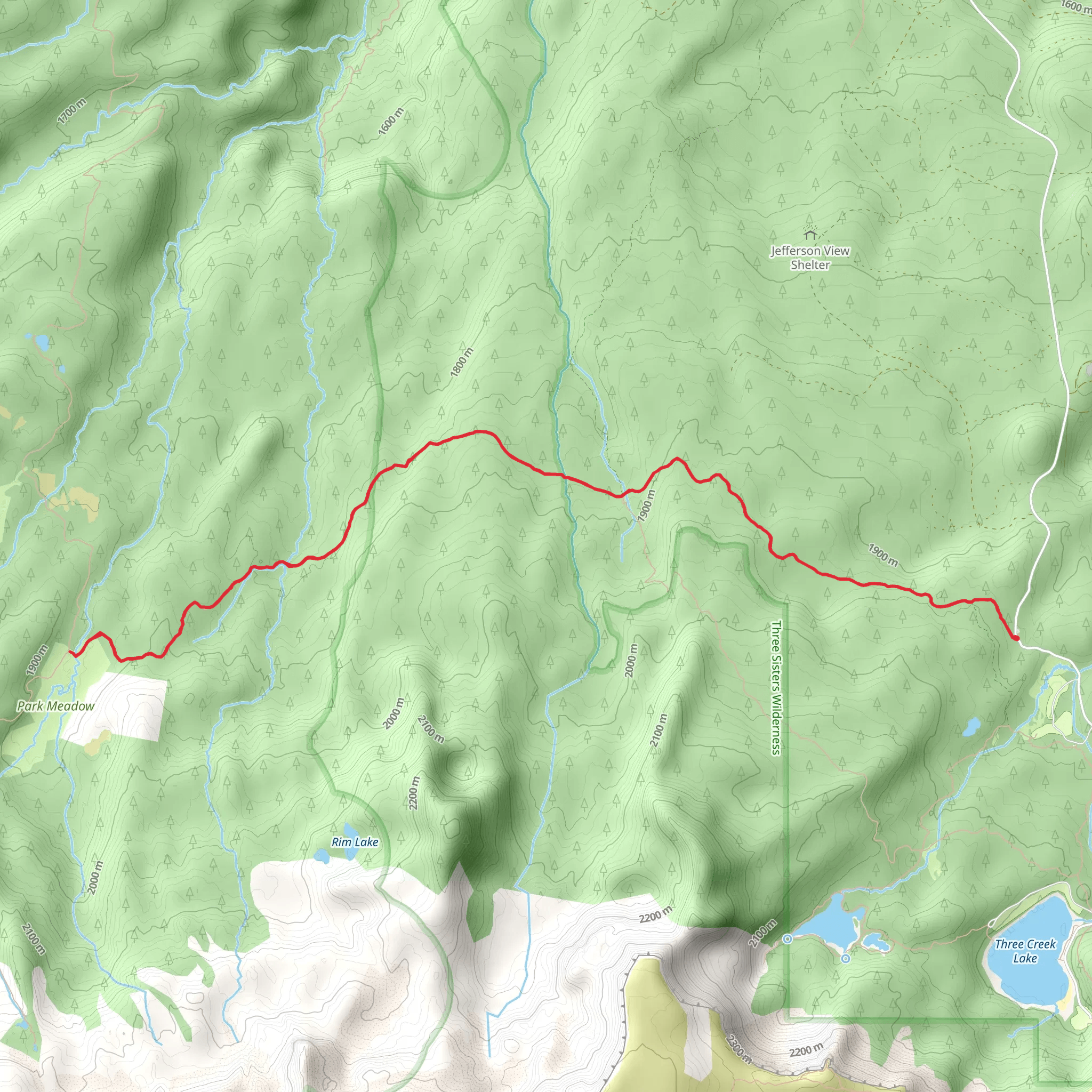 Park Meadow Trail mobile static map