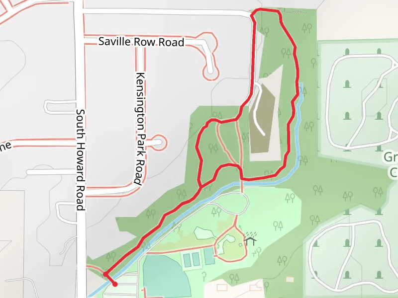 Loop around Pleasant Run Creek