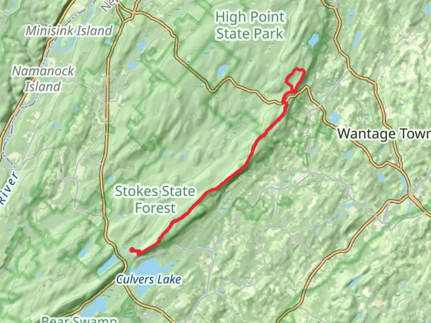 An image depicting the trail Sunrise Mountain, Iris Trail via Appalachian Trail and its surrounding area.