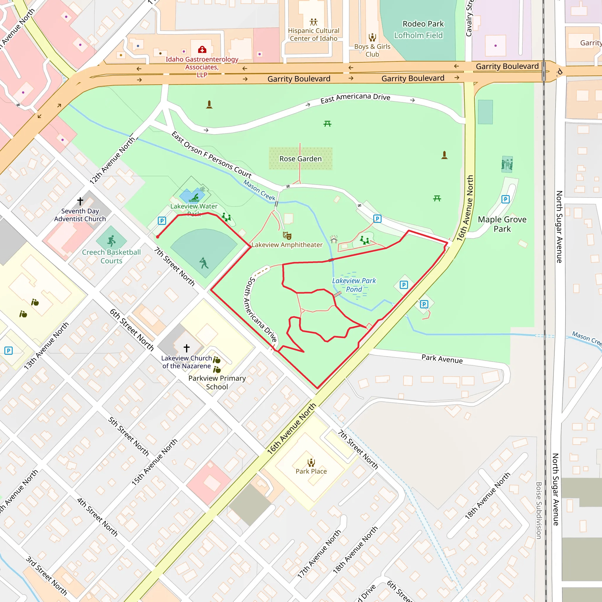 Mason Creek Loop mobile static map