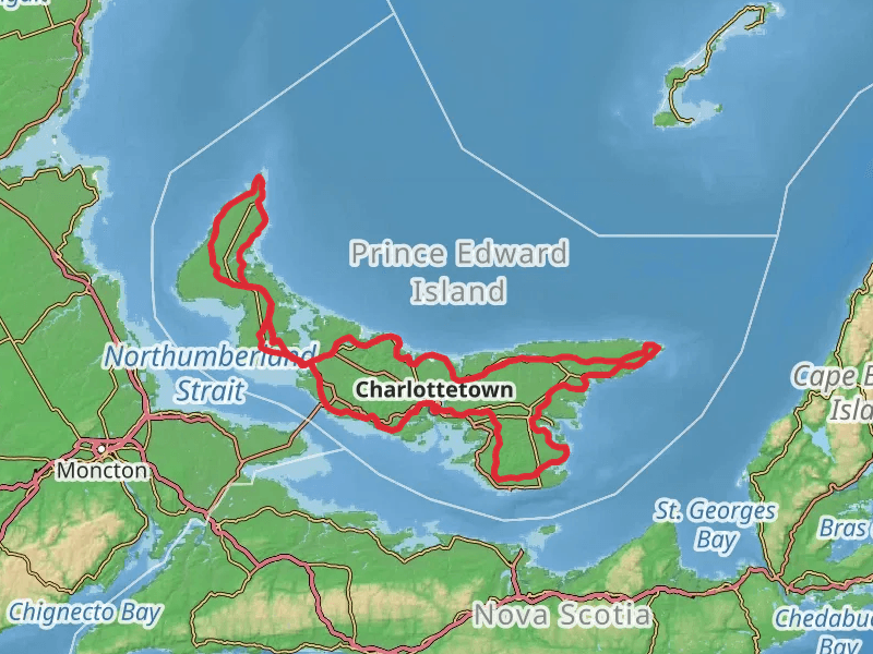 The Island Walk - Prince Edward Island mobile static map