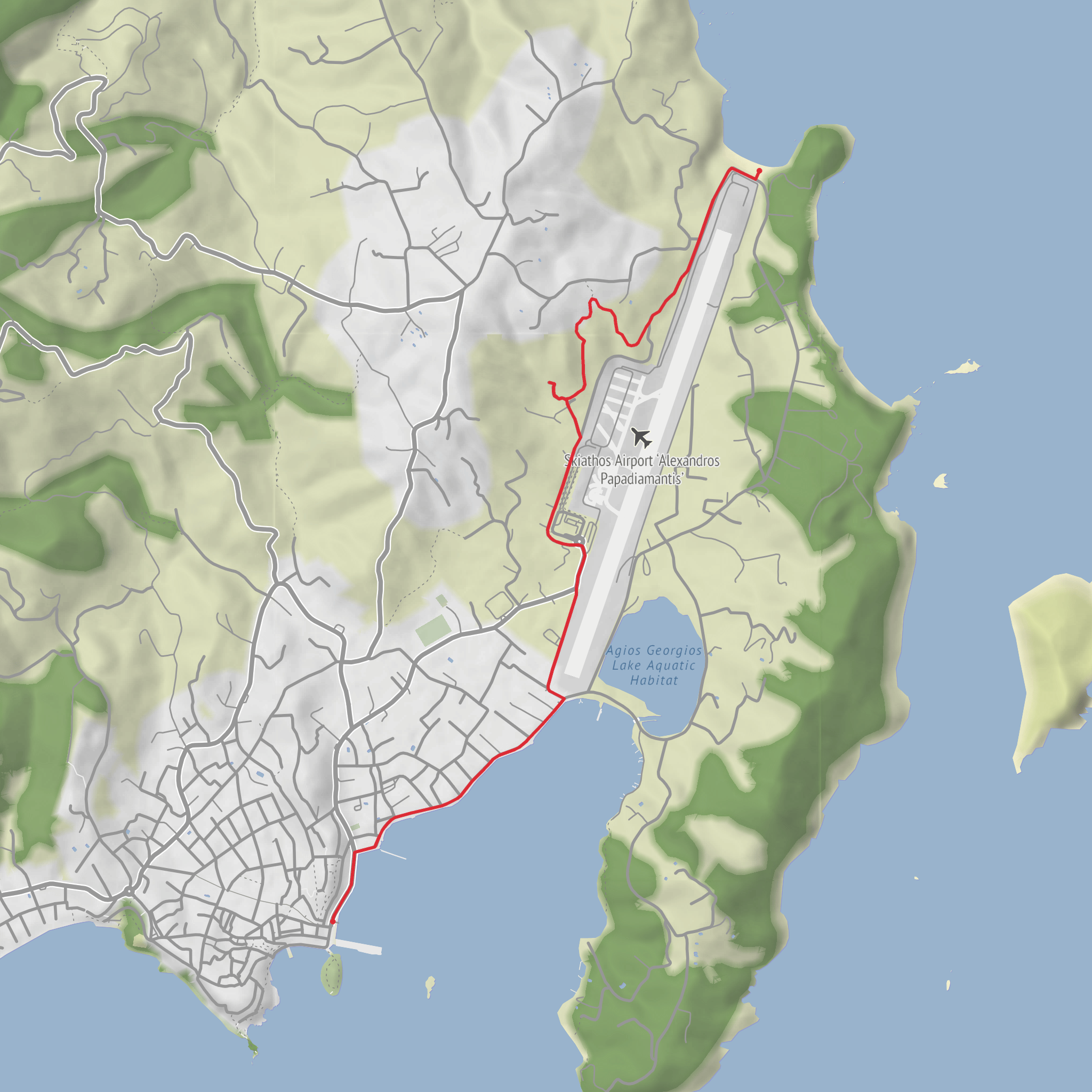 Skiathos - Xanemos Beach mobile static map