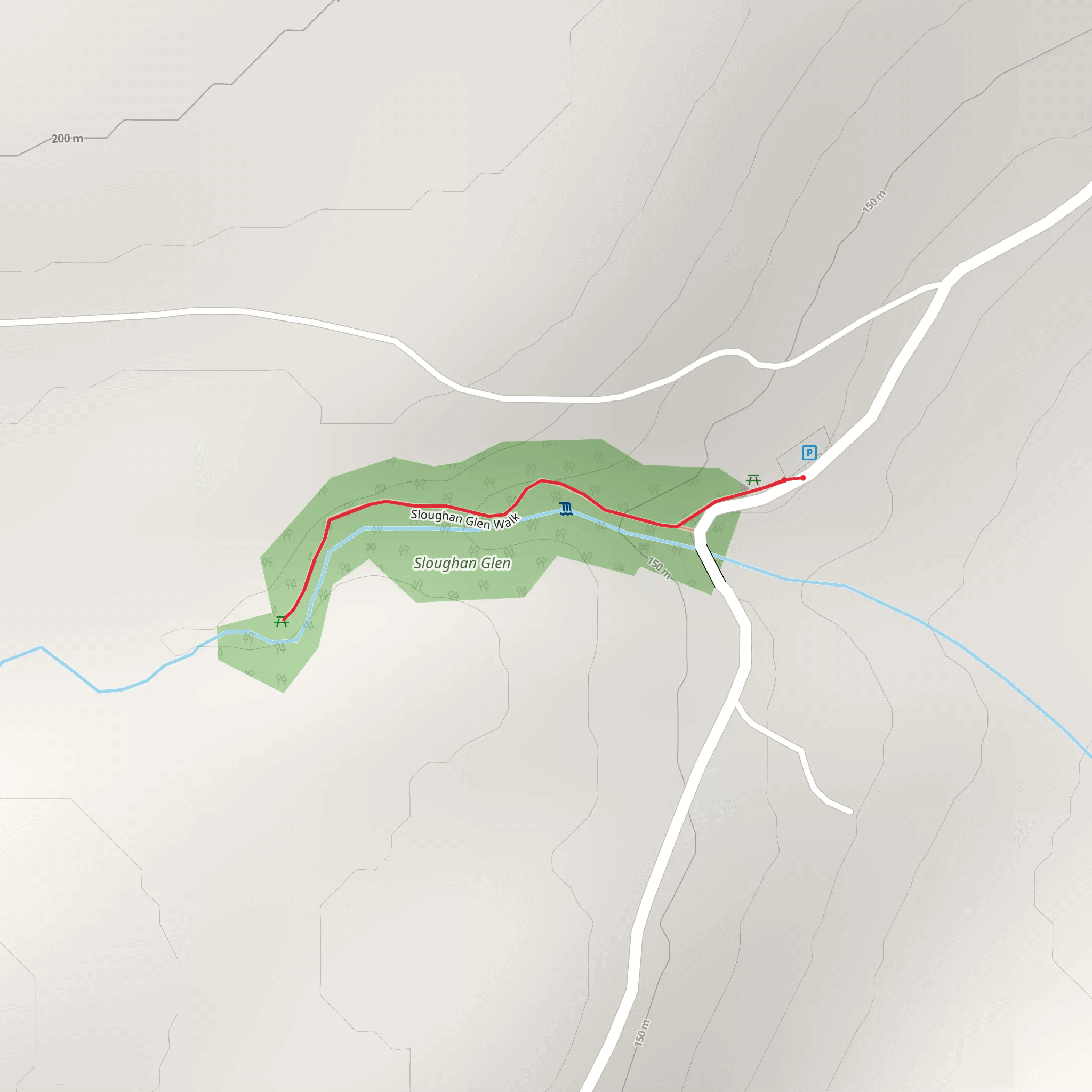 Sloughan Glen mobile static map