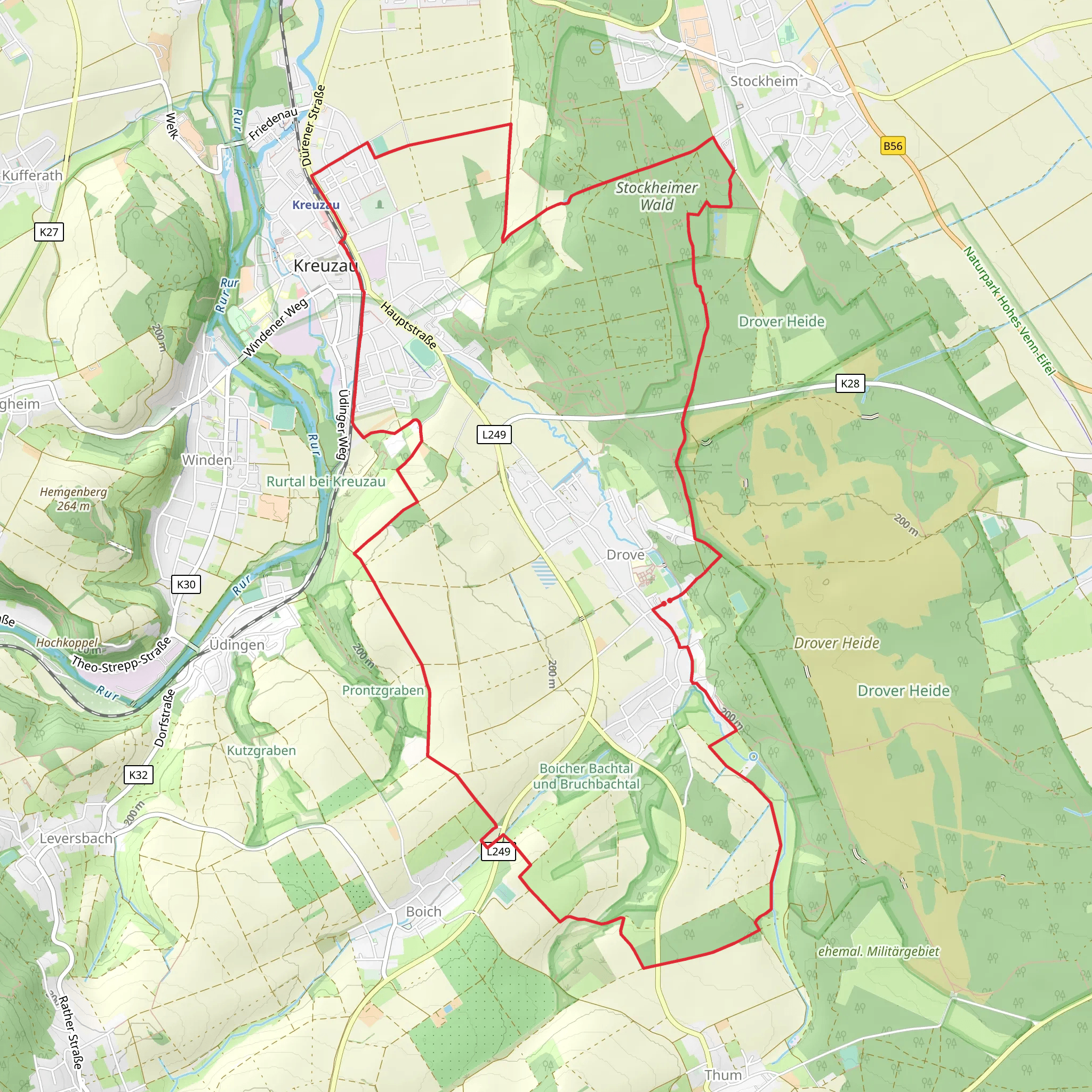 Drove and Kreuza Loop mobile static map