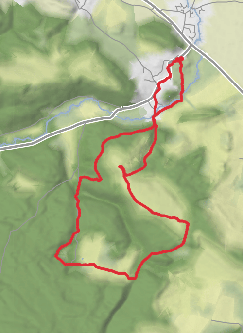 Hike on Dunster mobile static map