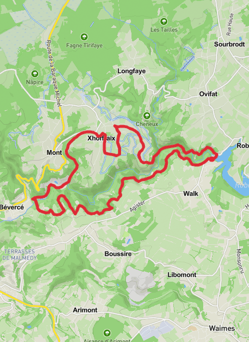 Hautes Fagnes Hike Malmedy mobile static map