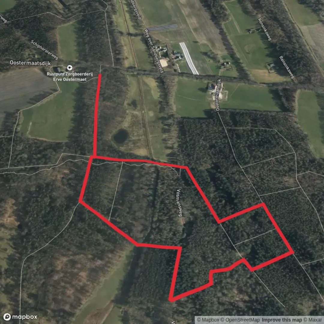 An image depicting the trail Gooierveld Loop and its surrounding area.