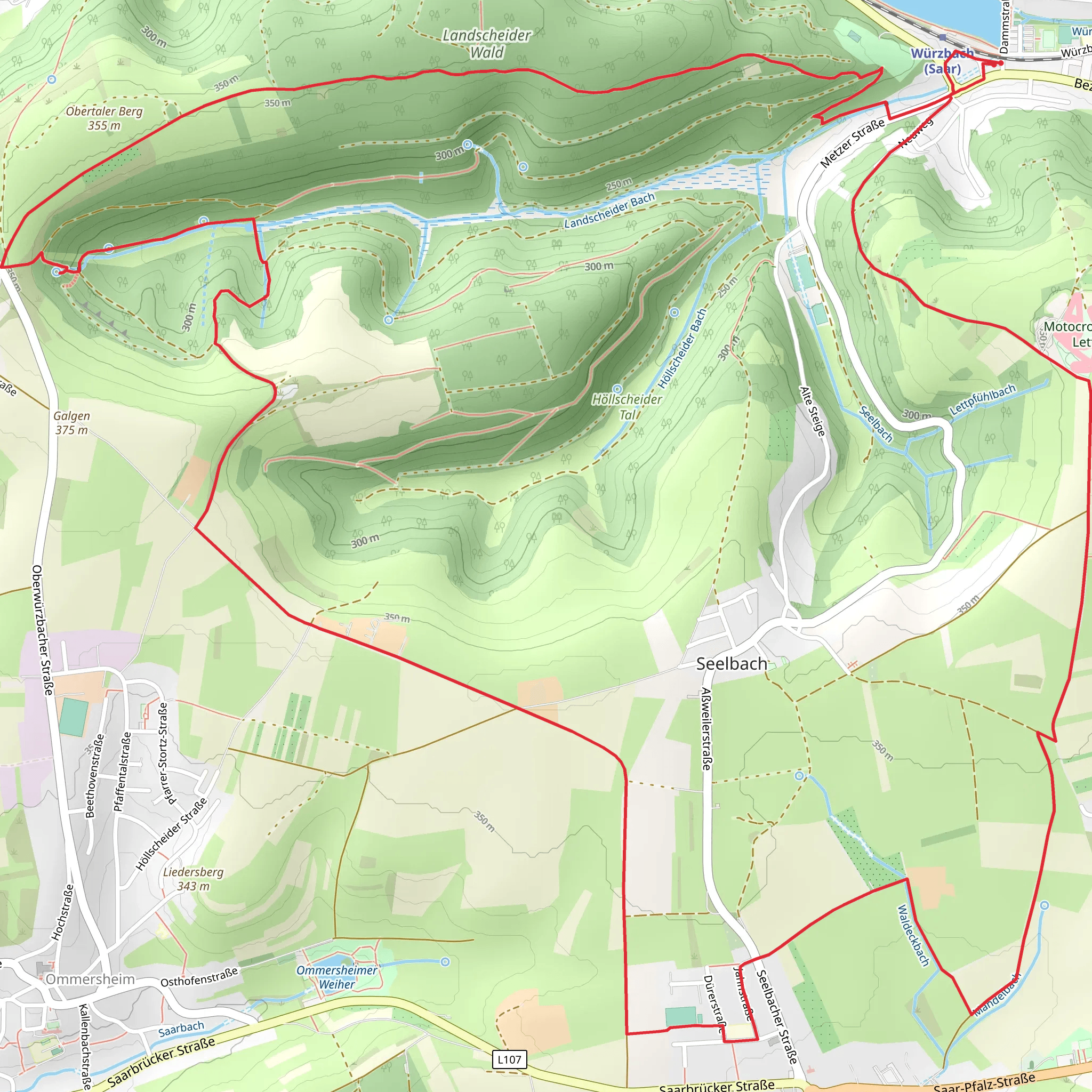 Bliesgauweg and Mariannenweg Loop mobile static map