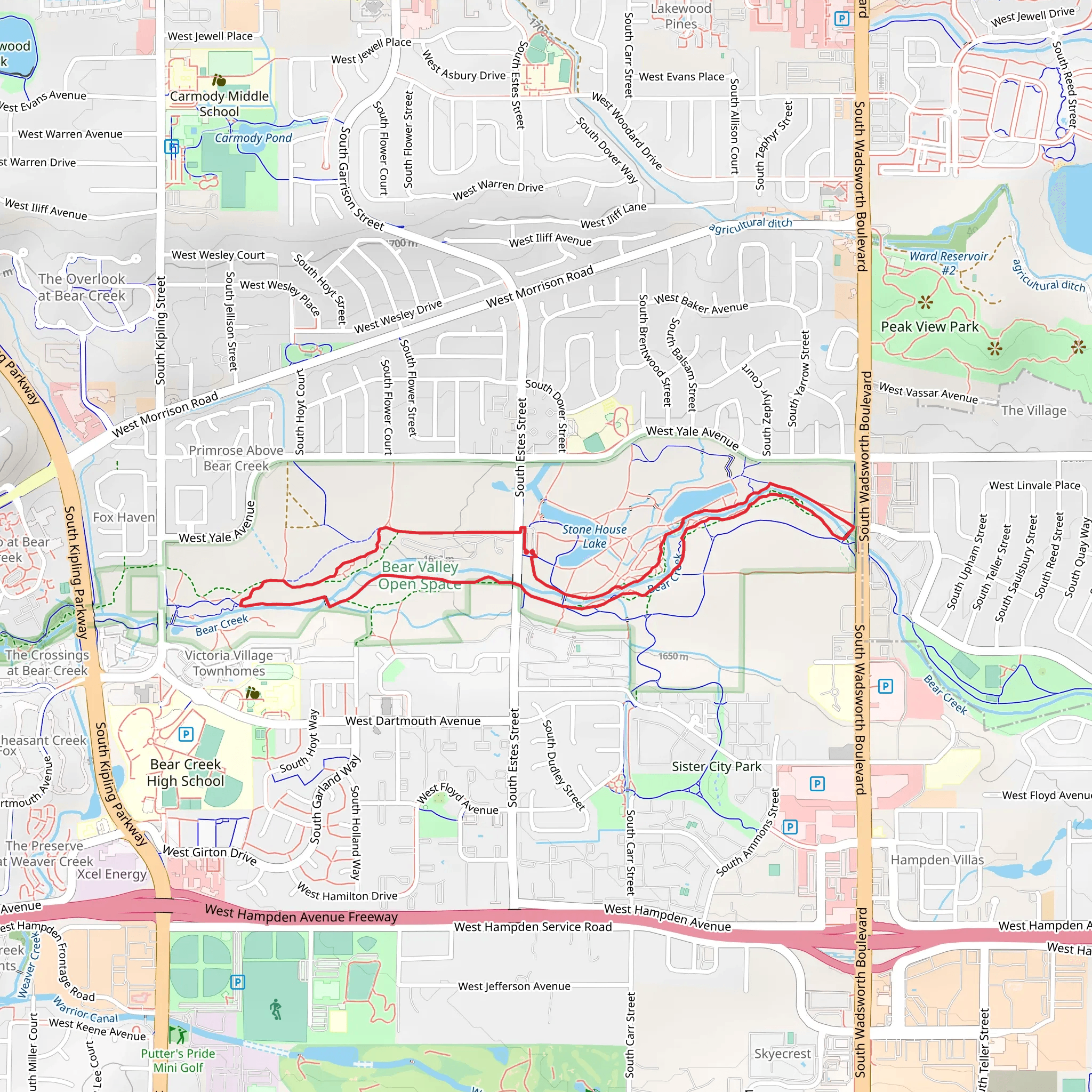 Greenbelt Trail, Stone House Trail and ADT Loop mobile static map