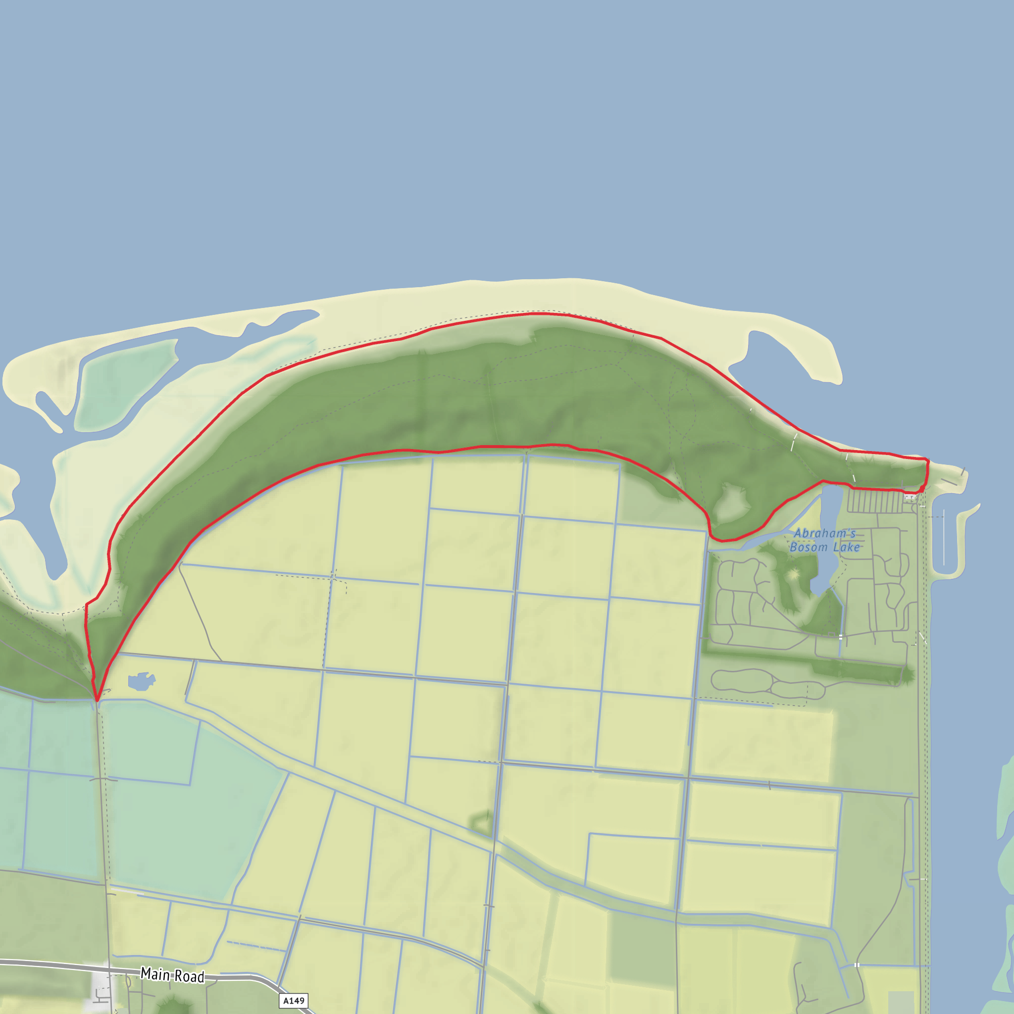 Holkham Gap and West Beach from Wells-next-the-Sea mobile static map
