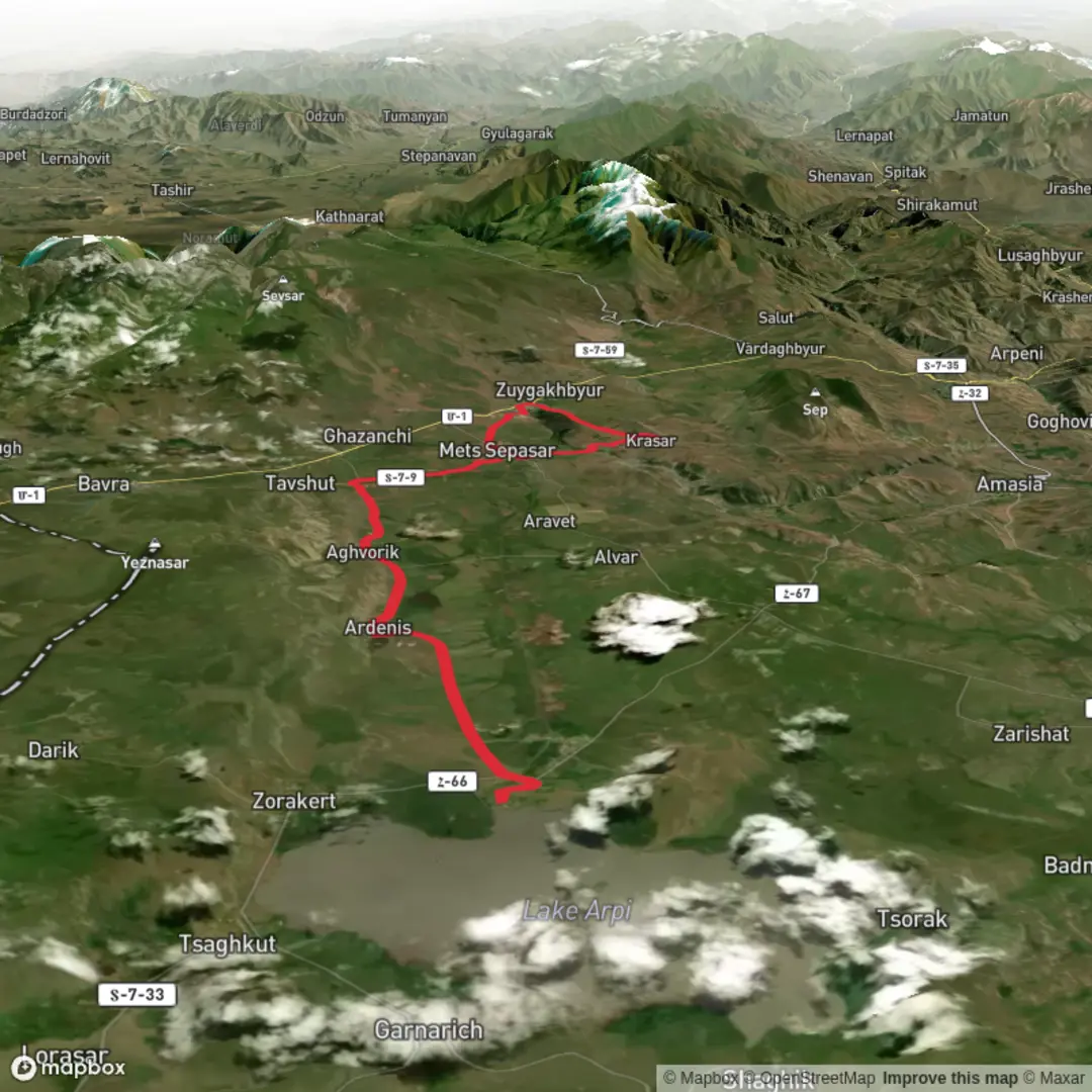An image depicting the trail Chlap Chlap Day 3.1 and its surrounding area.