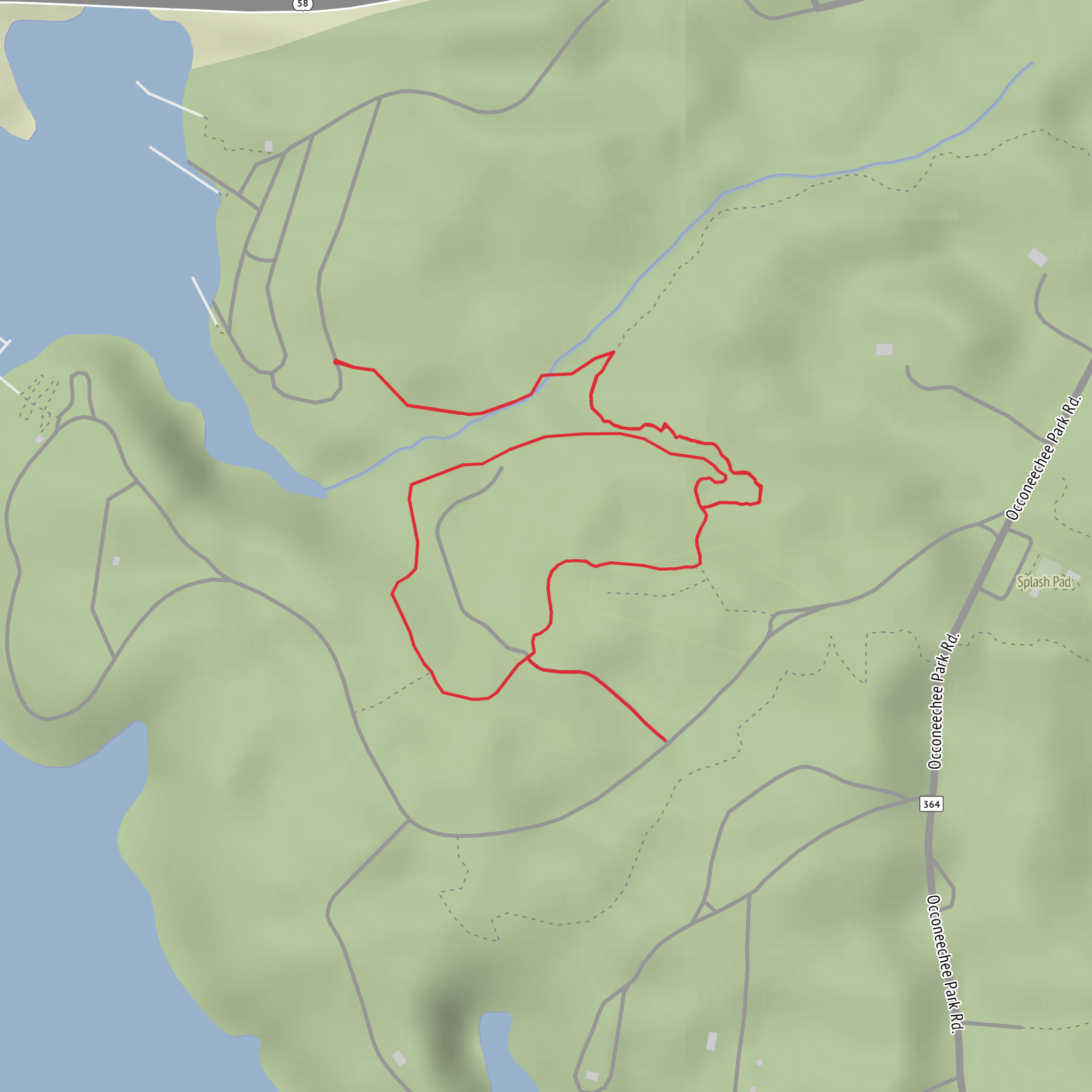 Warriors Path Trail and Old Plantation Interpretive Trail Loop mobile static map