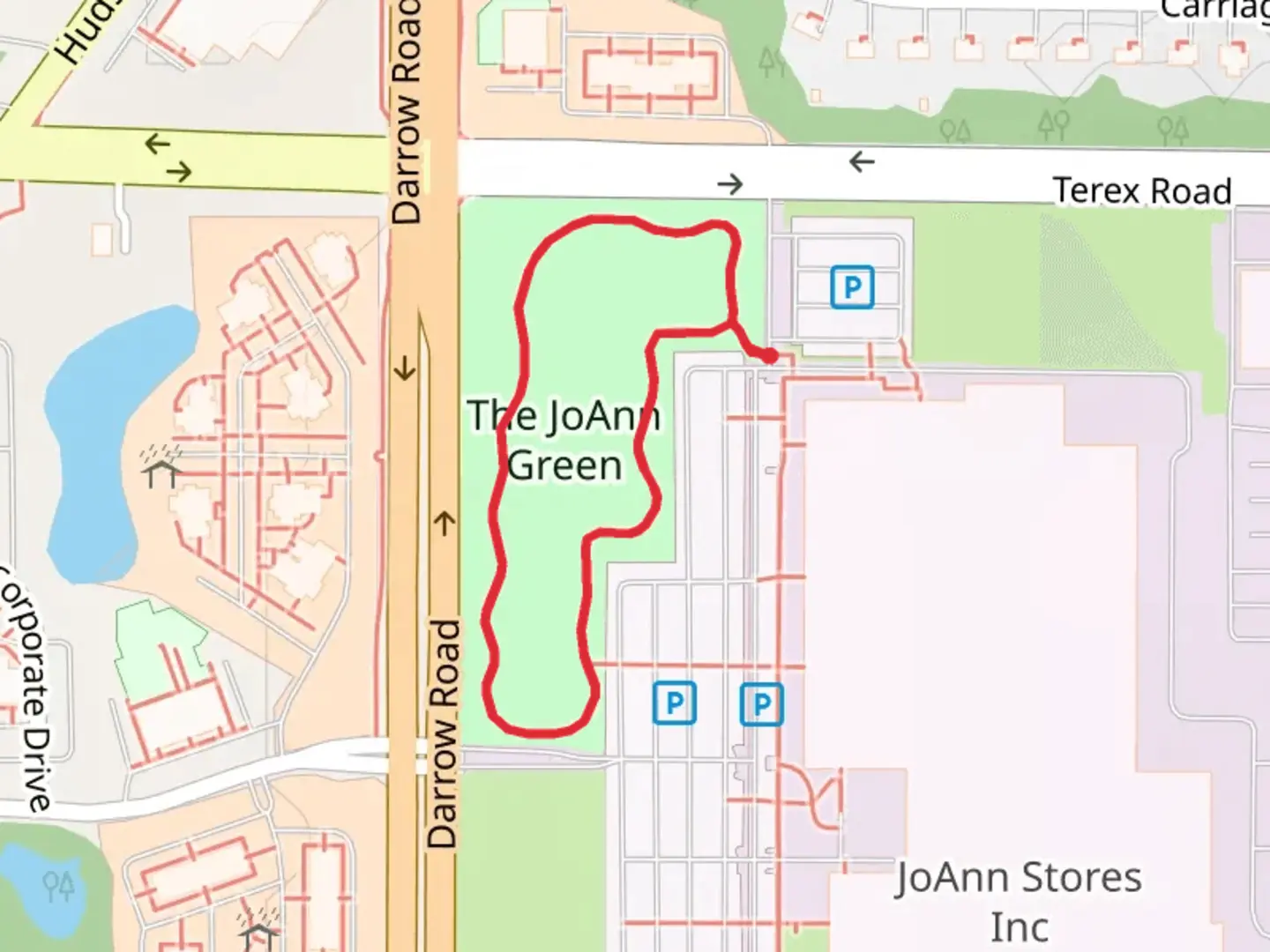 An image depicting the trail The JoAnn Green Loop and its surrounding area.