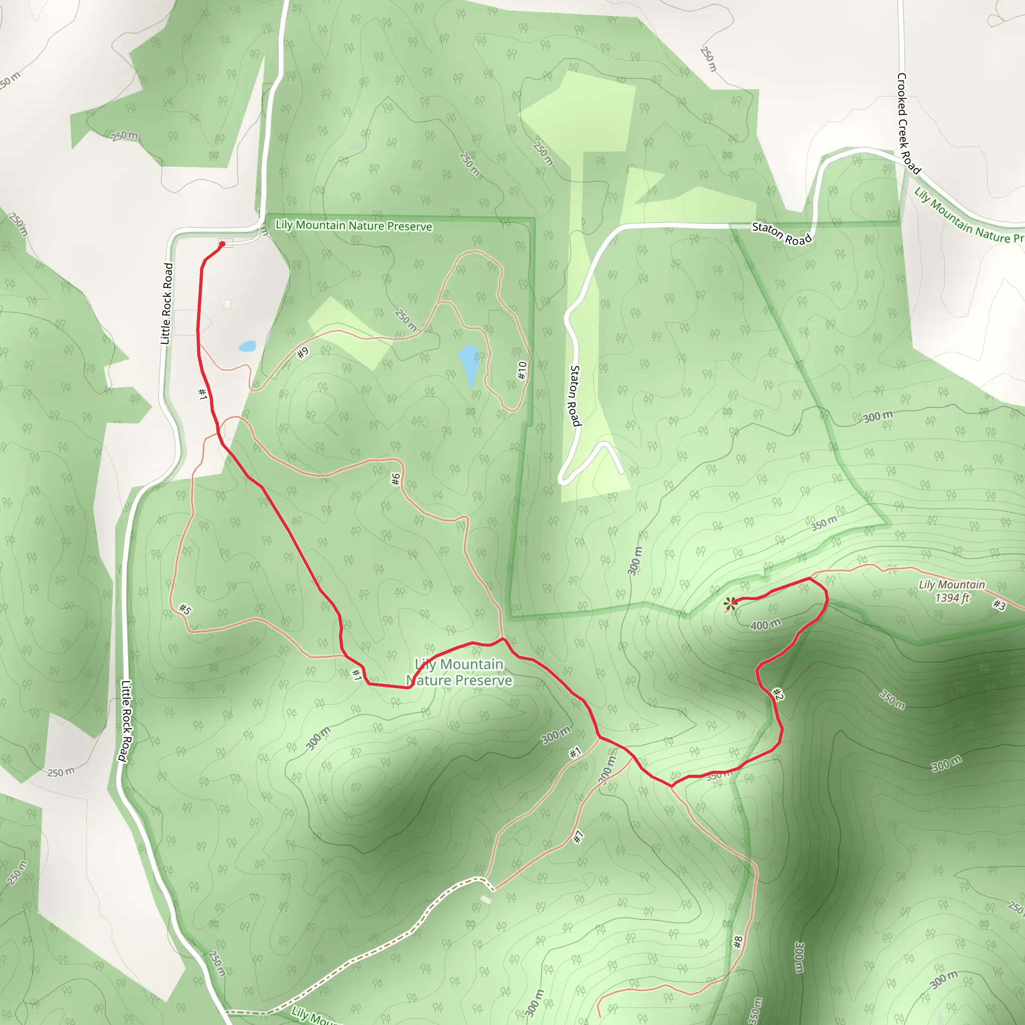 Lilly Mountain from Little Rock Road mobile static map