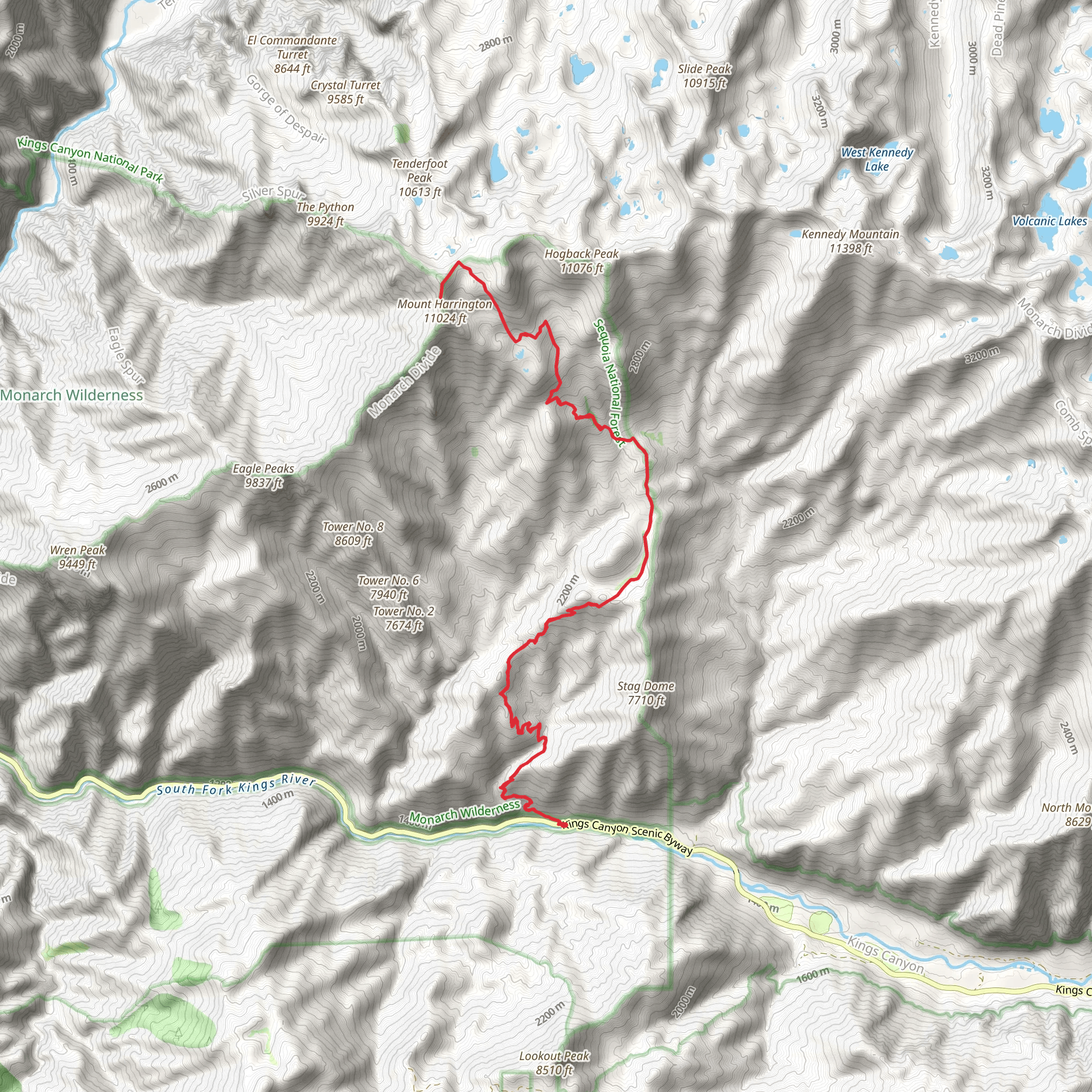 Mount Harrington via Deer Cove Trail mobile static map