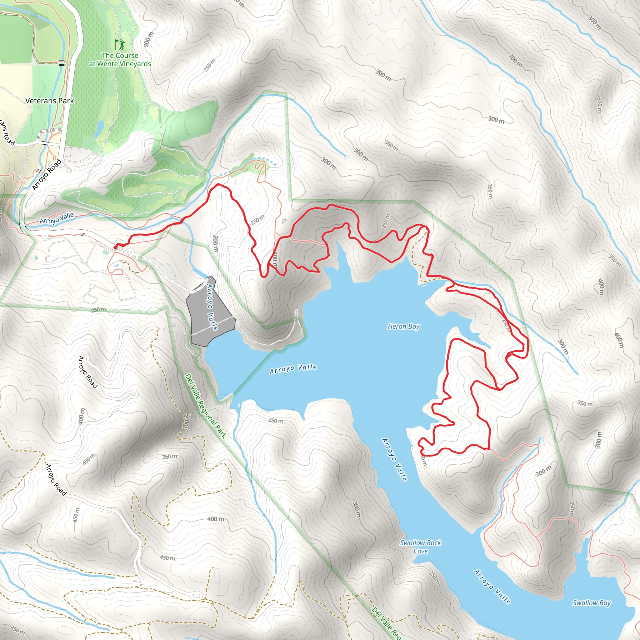 East Shore and Heron Bay Loop Trail mobile static map