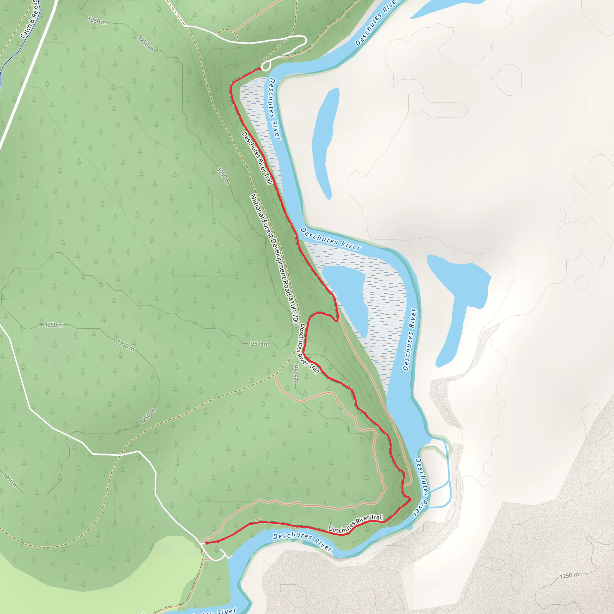 Deschutes River Trail - Ryan Ranch Meadow mobile static map