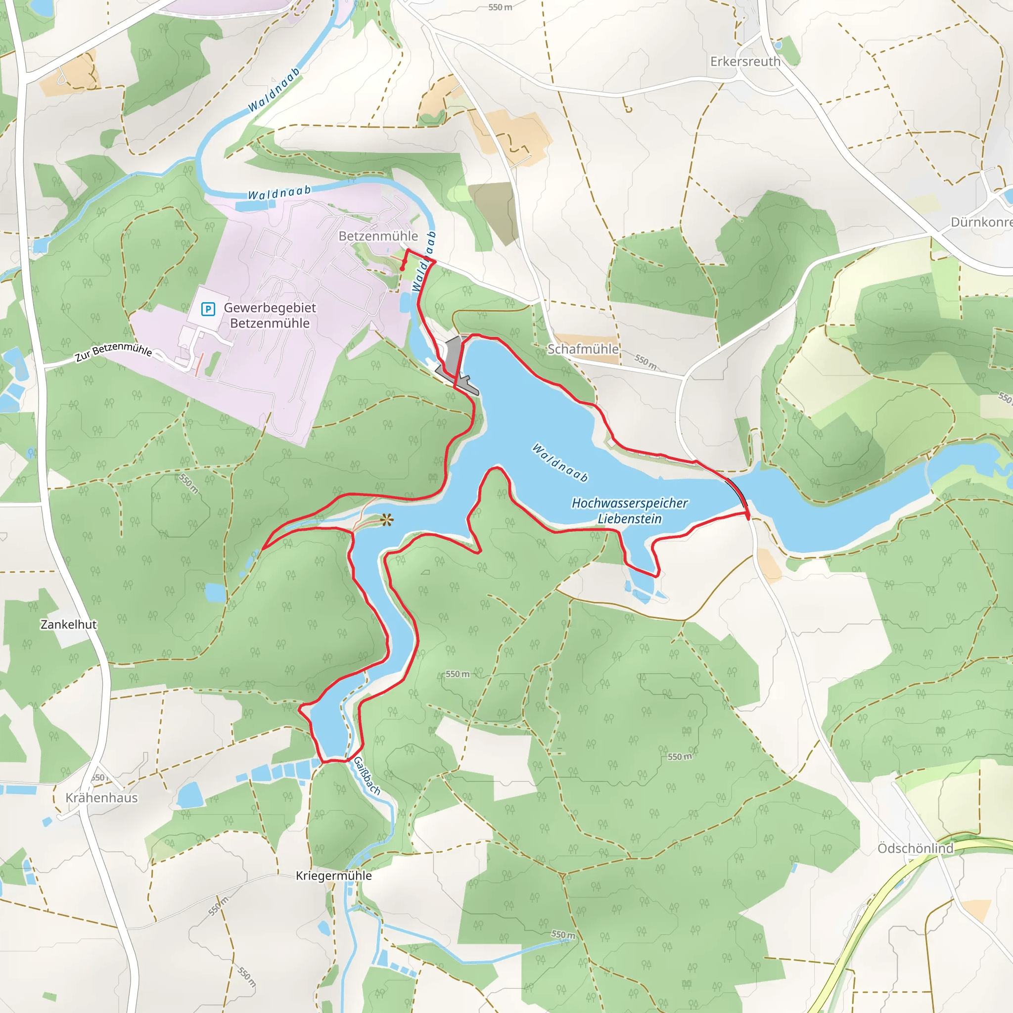 Hochwasserspeicher Liebenstein via Muehlenweg mobile static map