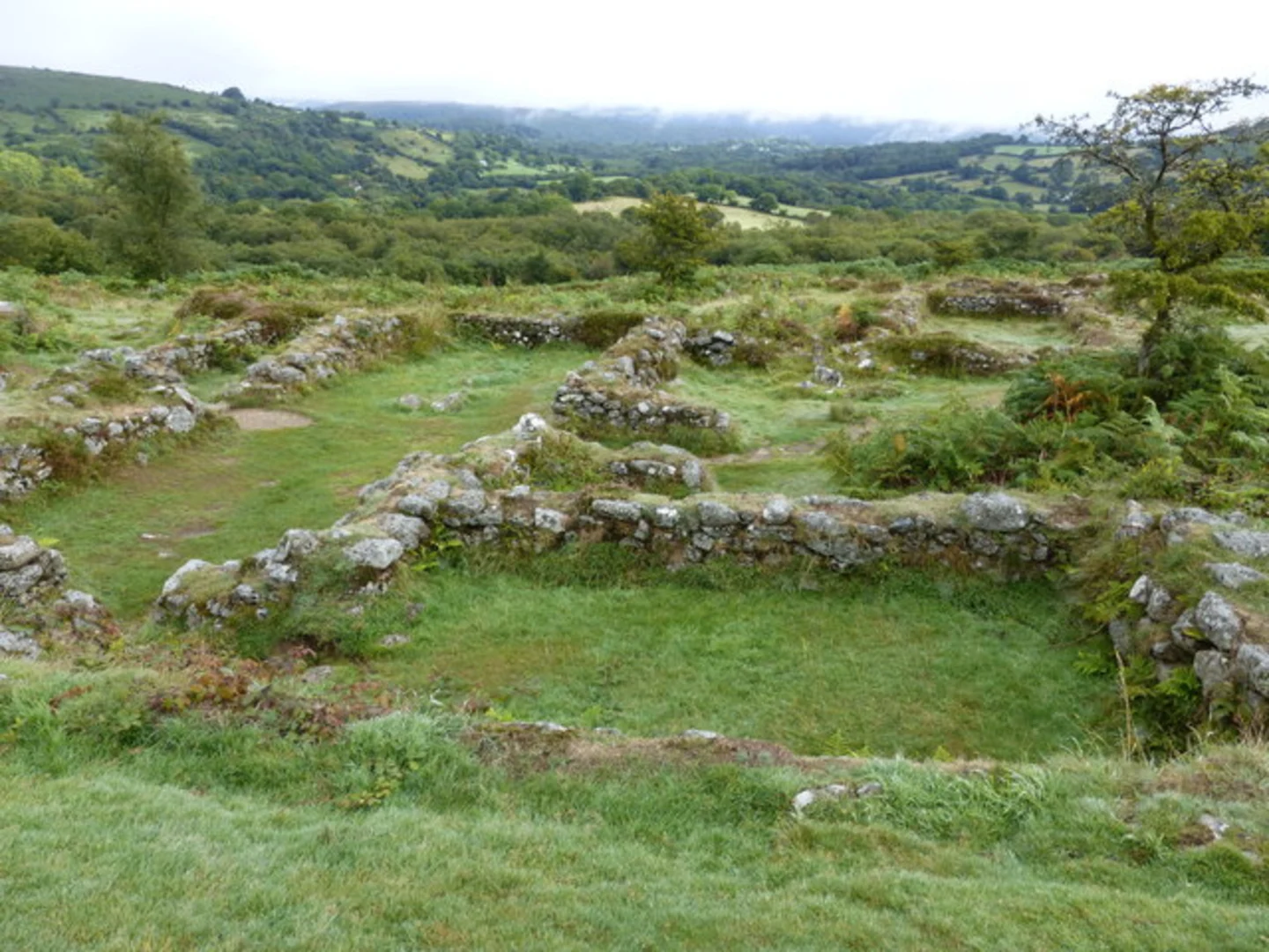 An image depicting the trail Hound Tor Walk and its surrounding area.