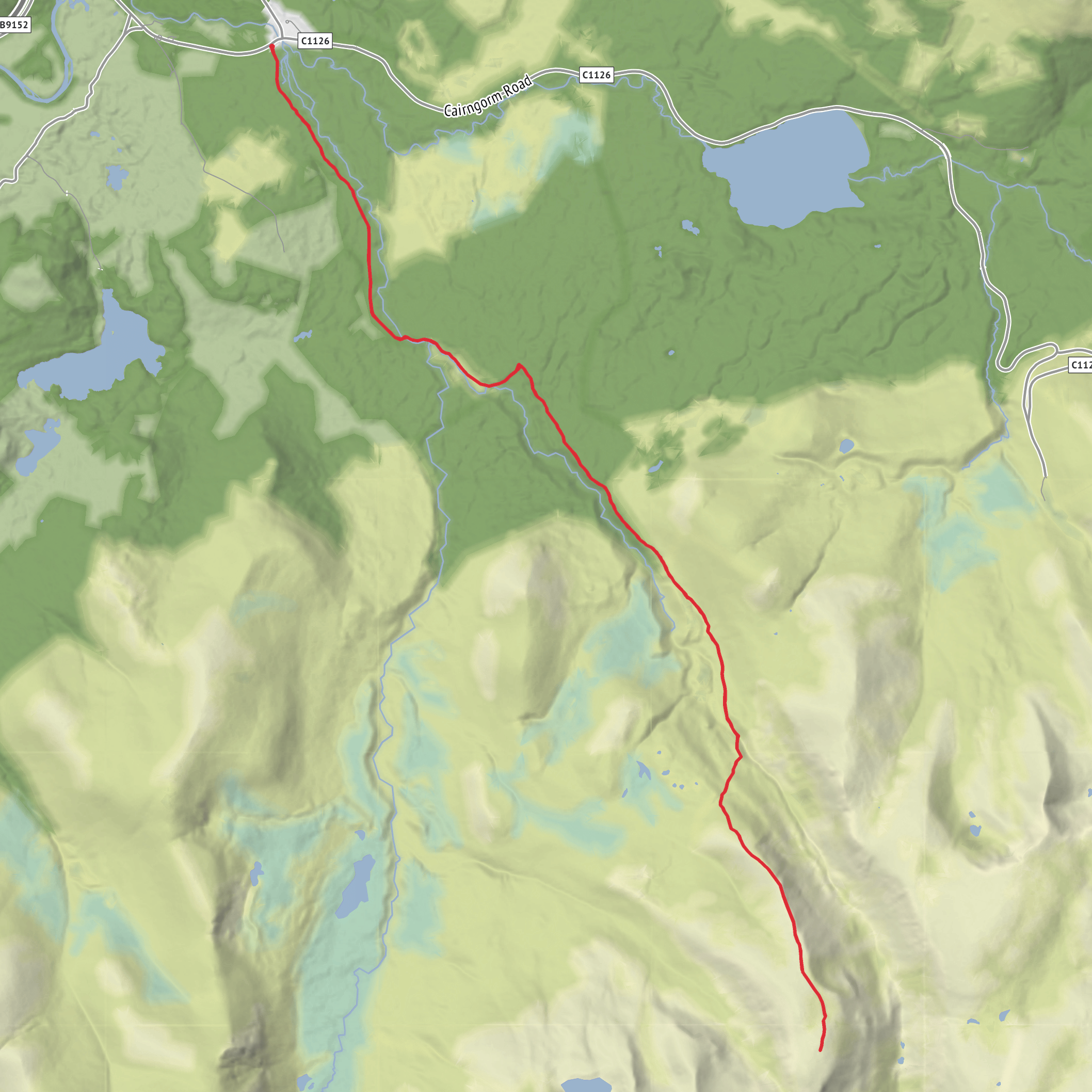 Sron na Lairige via Rothiemurchus mobile static map
