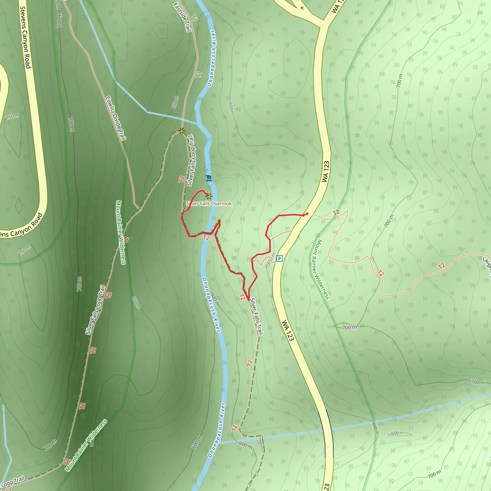 Ohanapecosh River Walk mobile static map