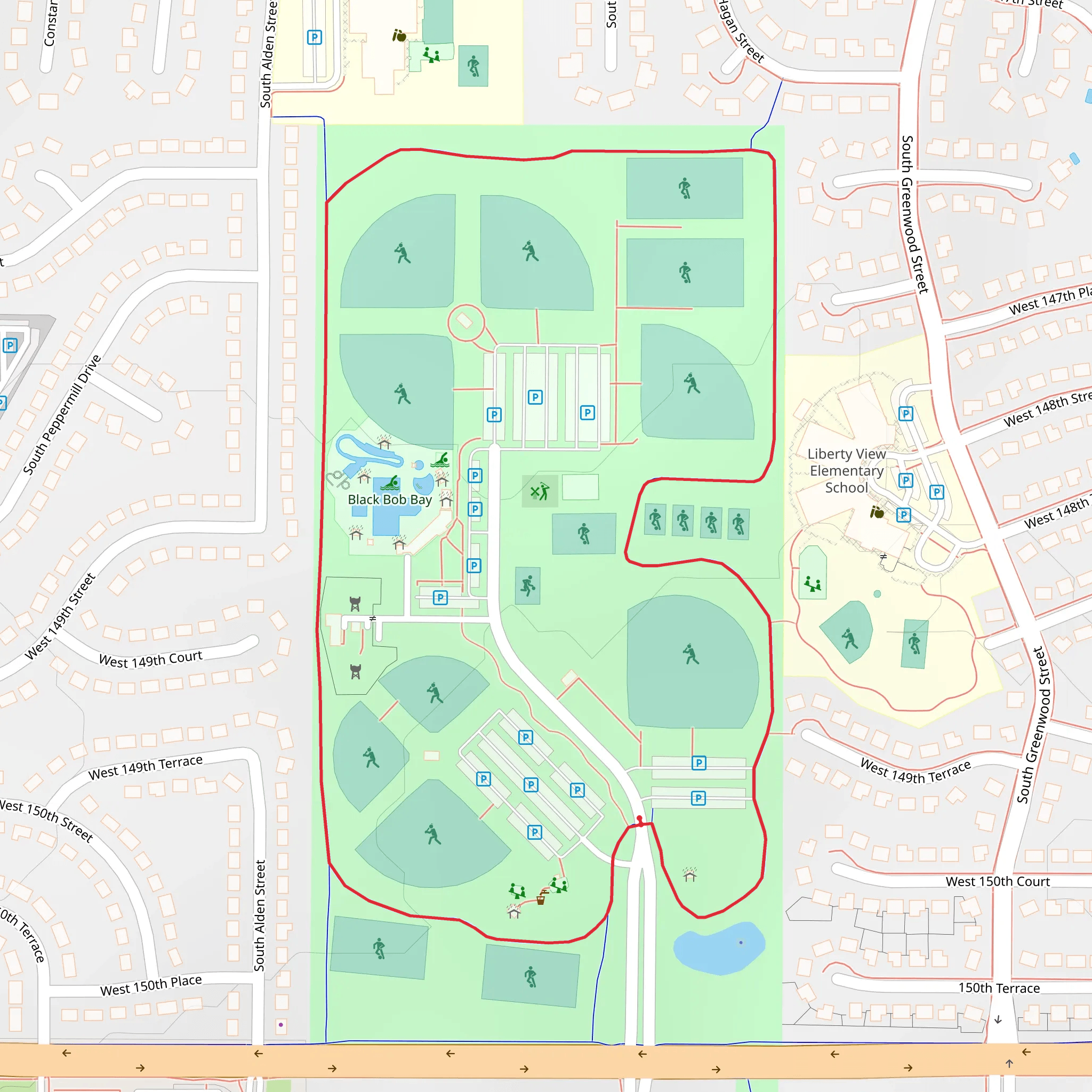 Black Bob Park Loop mobile static map