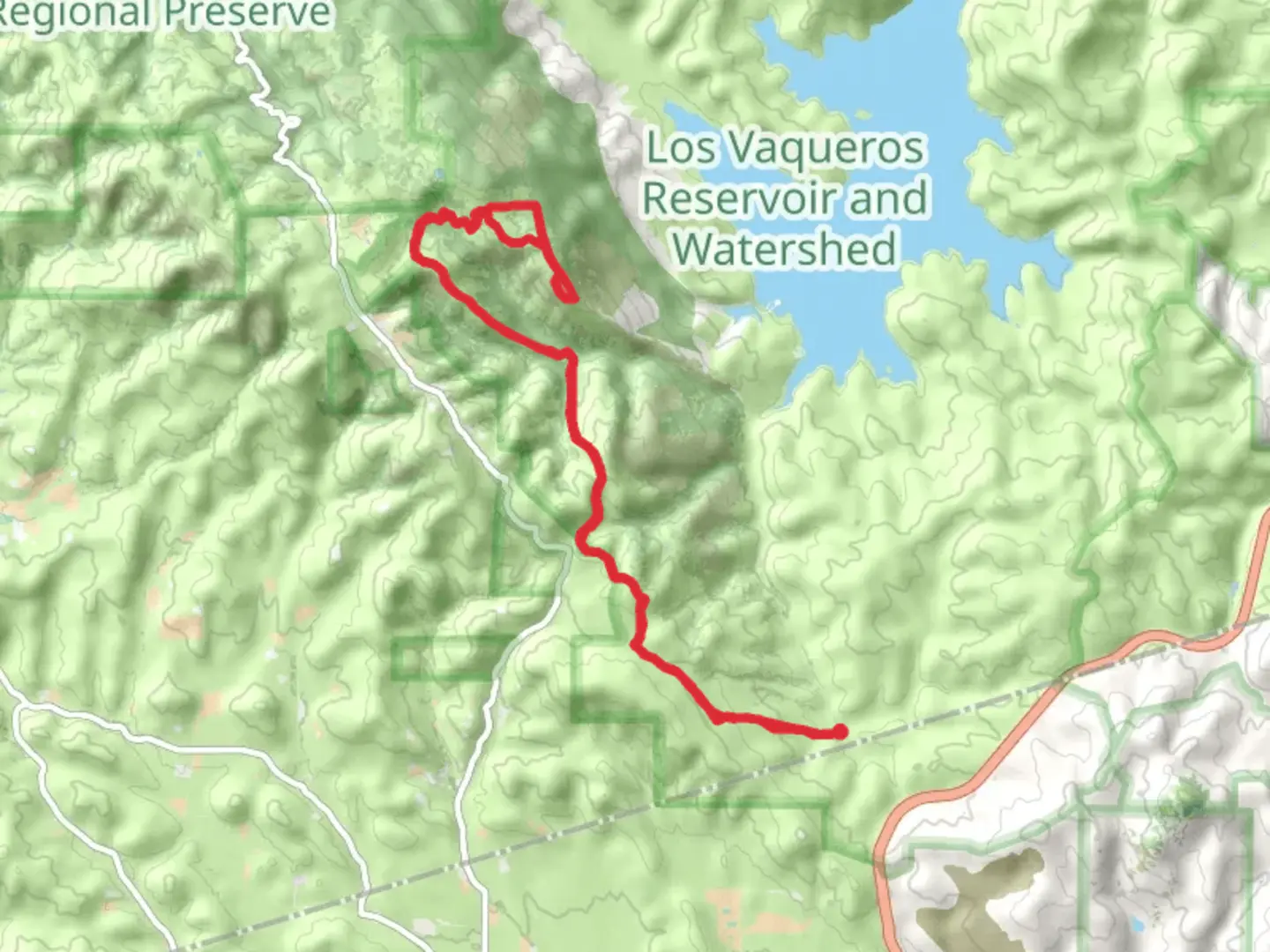 An image depicting the trail Whipsnake Trail and Black Hills Trail Loop and its surrounding area.