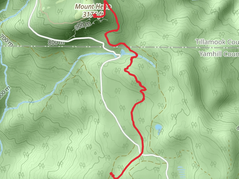 Mount Hebo via Pioneer-Indian Trail from South Lake