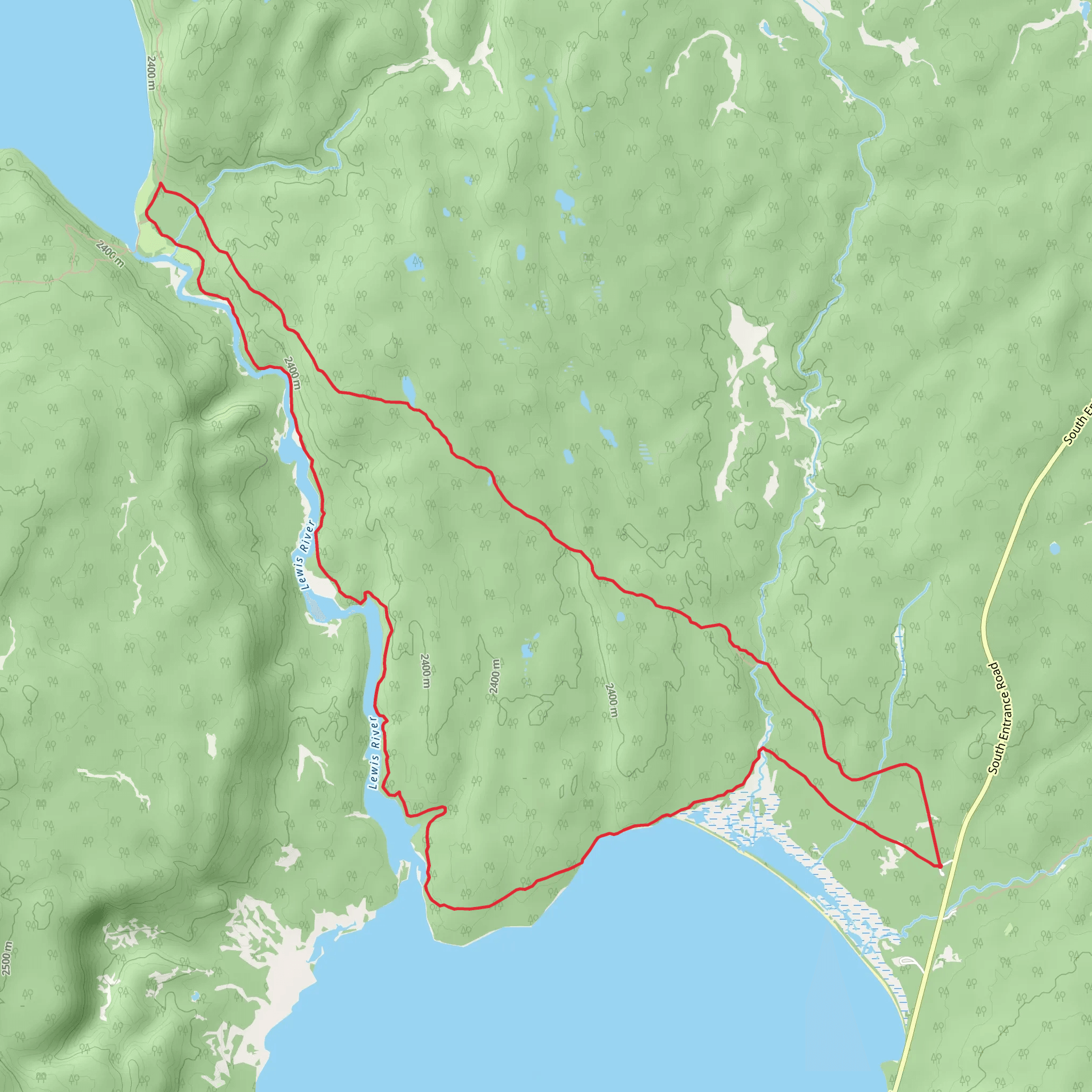 Lewis River Channel - Dogshead Trail mobile static map