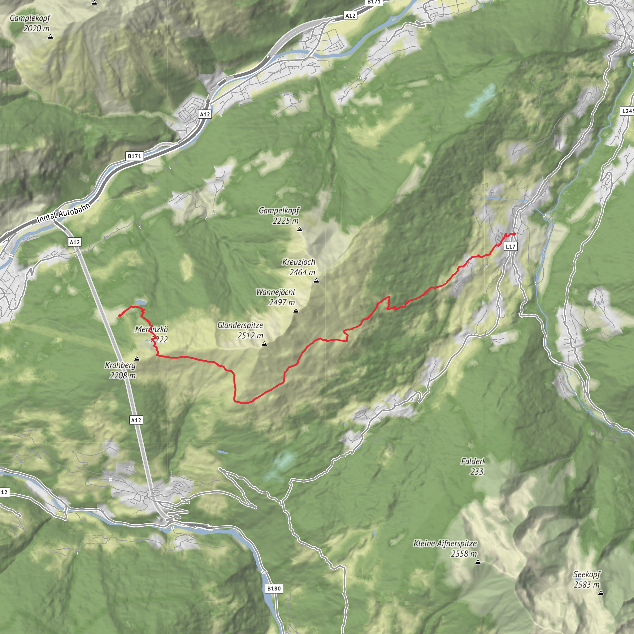 Hike from Zams via Goglesalpe mobile static map
