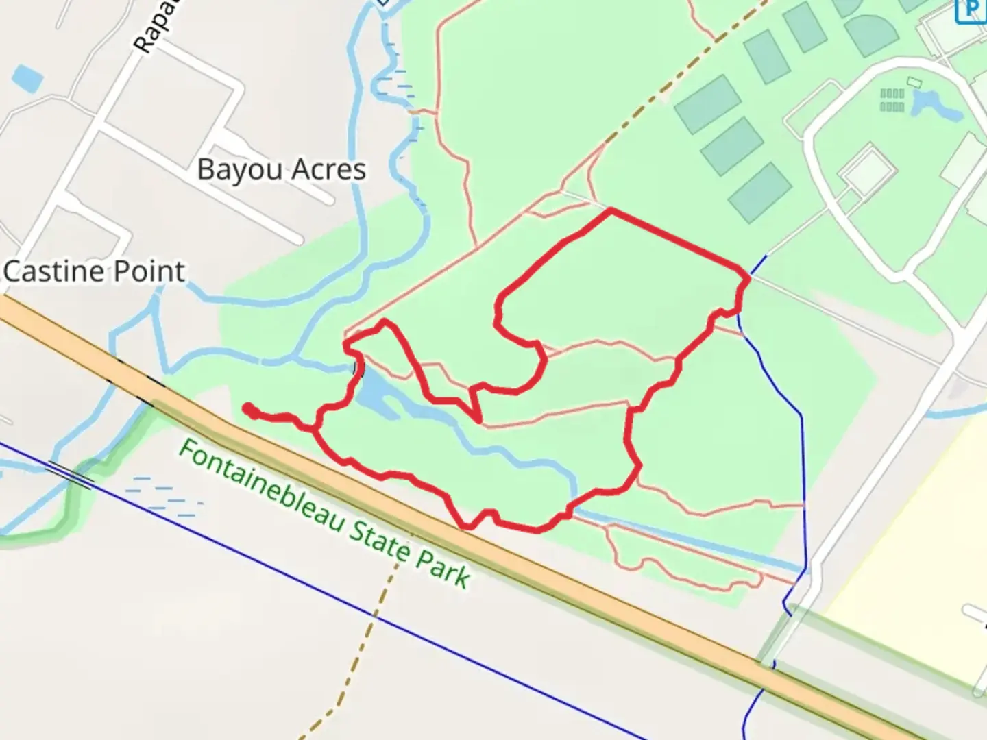 An image depicting the trail Northlake Nature Center Loop and its surrounding area.